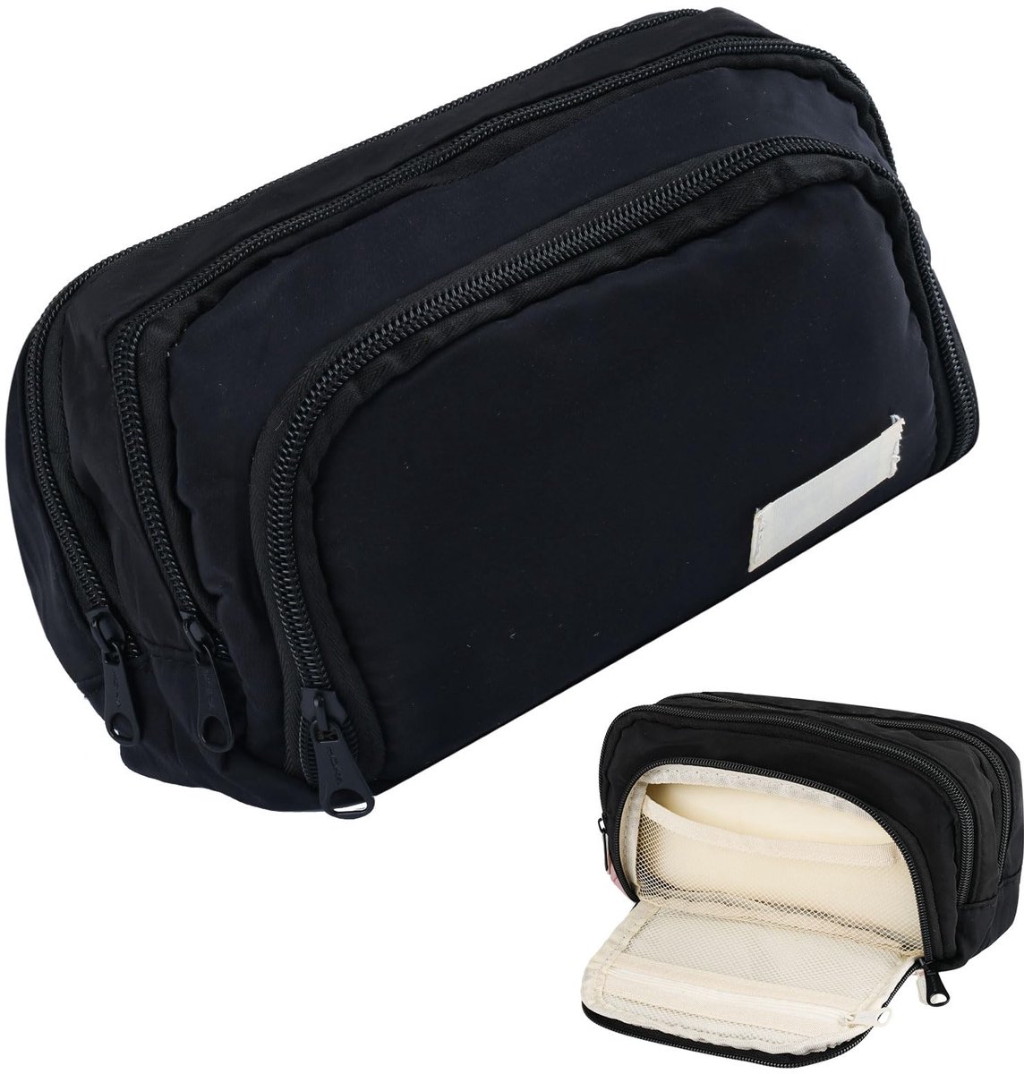 Pencil Case - Pencil Case - Adults - Boys and Girls - School Pencil Case - Black - Image 1