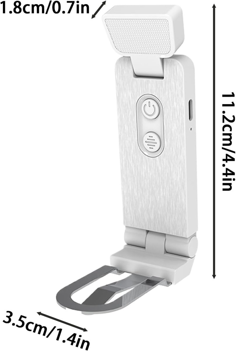 Reading Lamp - Book Lamp with Clip - 6 Lighting Levels - Bedtime Use - Adjustable Intensity - Reading Lamps - USB-C Rechargeable - With - Image 8