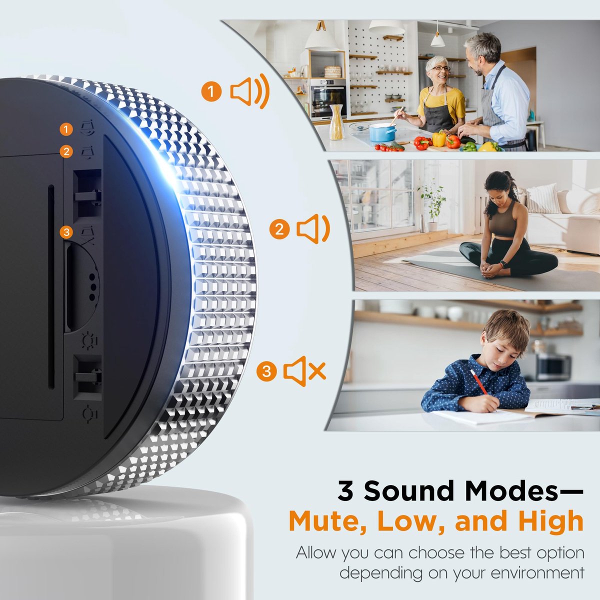 Digital Timer - Digital Kitchen Timer - Smart Timer - LED Display - Magnetic - 360 Degree Rotation - BBQ Alarm Clock - Black - Image 6
