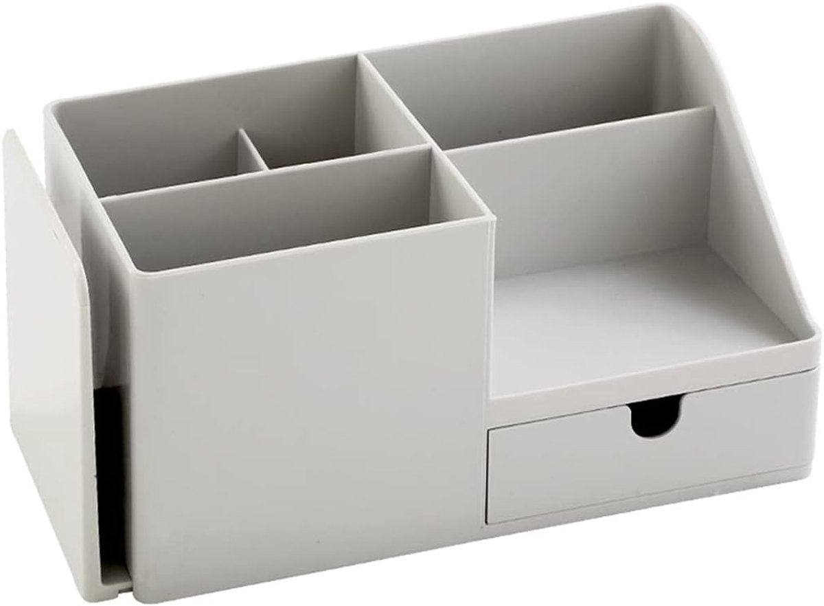Desk Organizer - Pencil Holder - Storage - Sliding - Desk organizer, pencil holder and card holder, box and container for office, office supplies and dressing table - Gray - Image 1