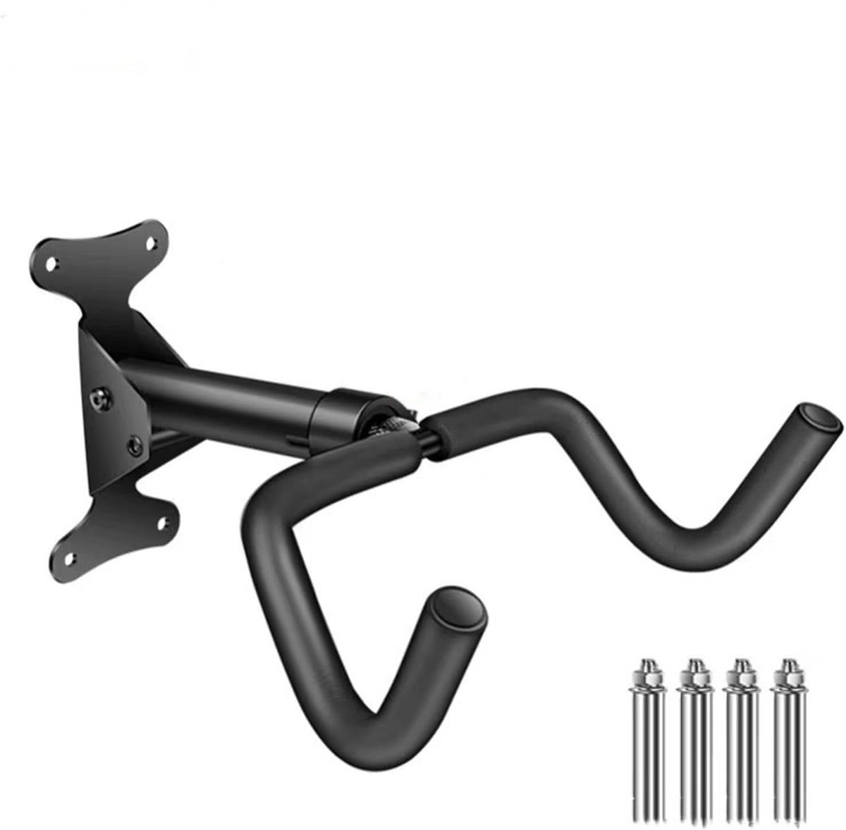 Bike rack - Wall-mounted bike rack - Stainless steel, can support 30 kg - Adjustable handlebar angle - Retractable wall-mounted bike rack - Suitable for indoor garages - Image 1