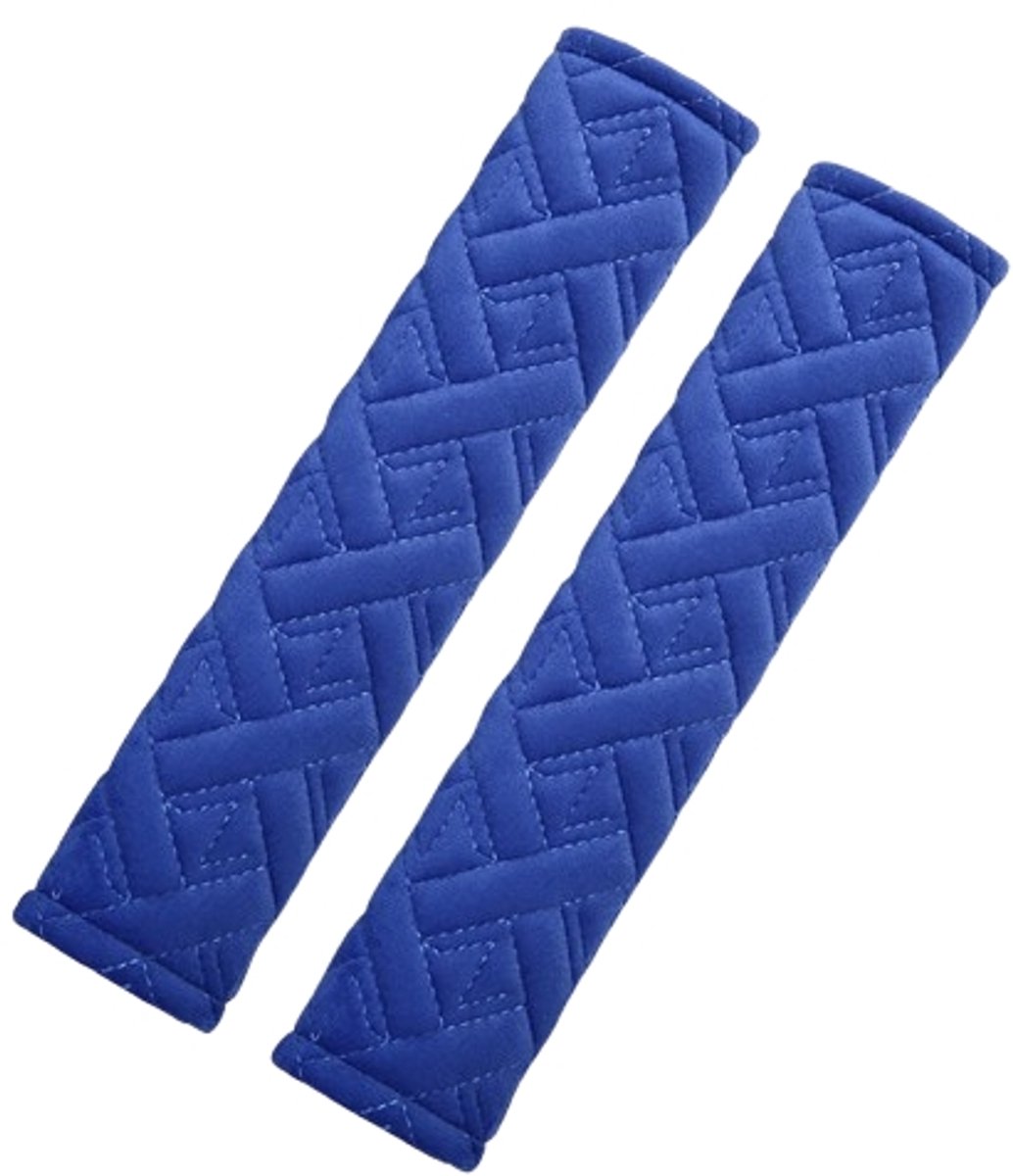Universal seat belt protector - Soft and comfortable shoulder protector for the seat belt - (blue) - Image 1