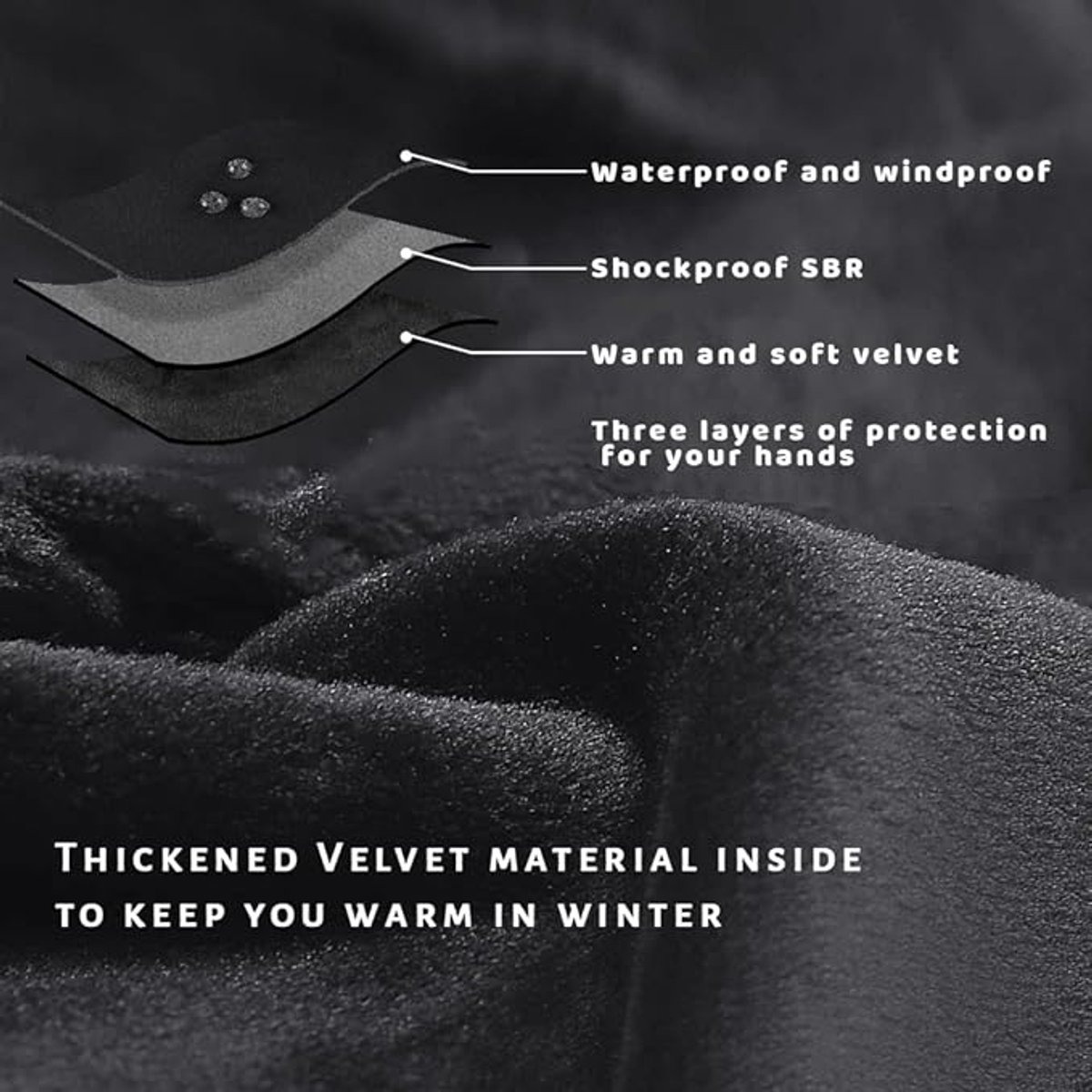 Gloves - Cycling Gloves - Gloves - Windproof and Warm - Cycling Gloves - Winter Gloves for Women and Men - Suitable for Cycling - Jogging - Mountain Biking - Golf - Walking - Football - Running - Women's - Men's - Children's - Image 4