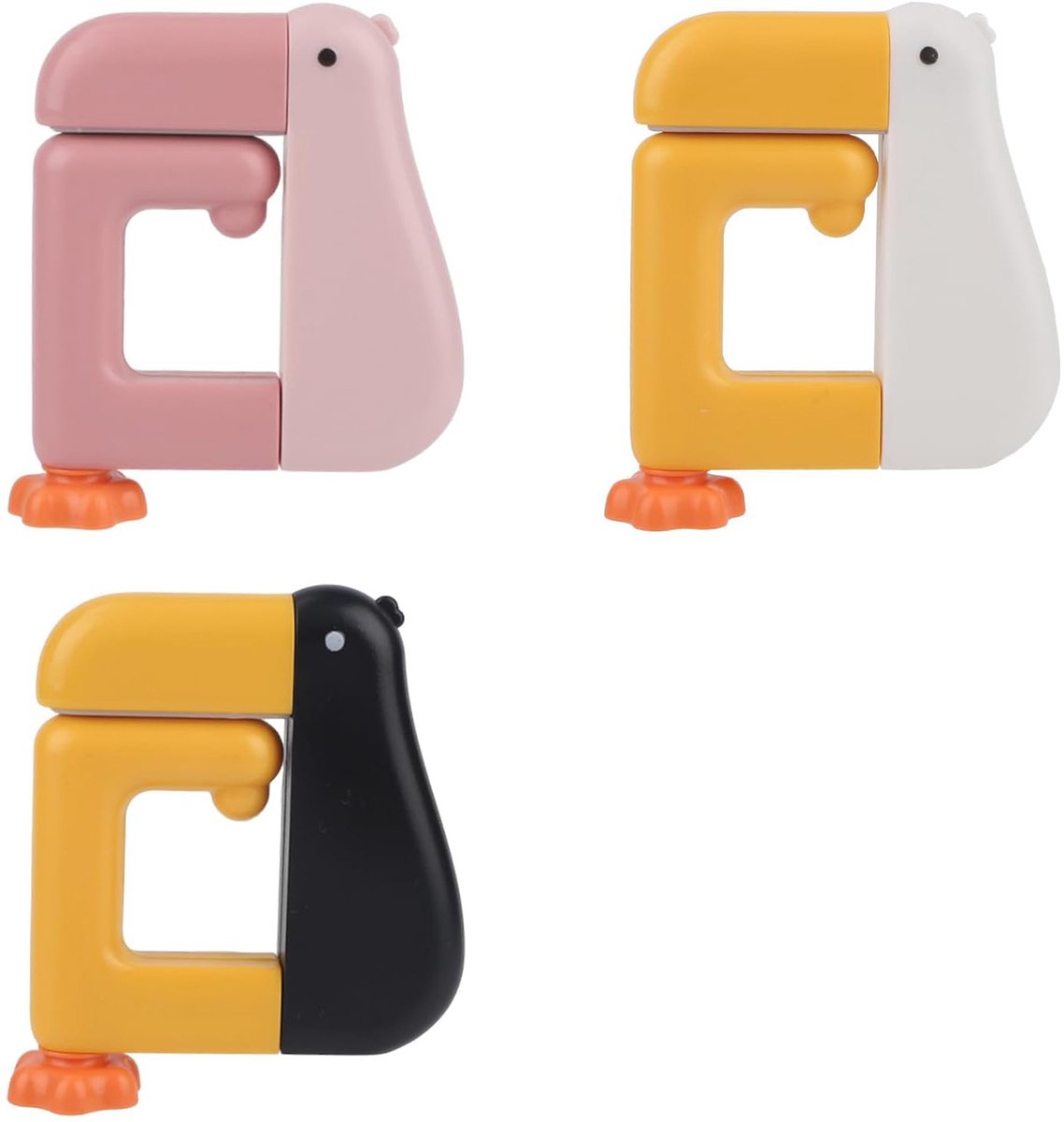 Table Hook - Desk Hook - Removable - Non-slip - Foldable - Desktop Installation - No Drilling Required - Suitable for Office, School, Office Organization, and Business Operations - 3 Pieces - Pink, White, Black - Image 1