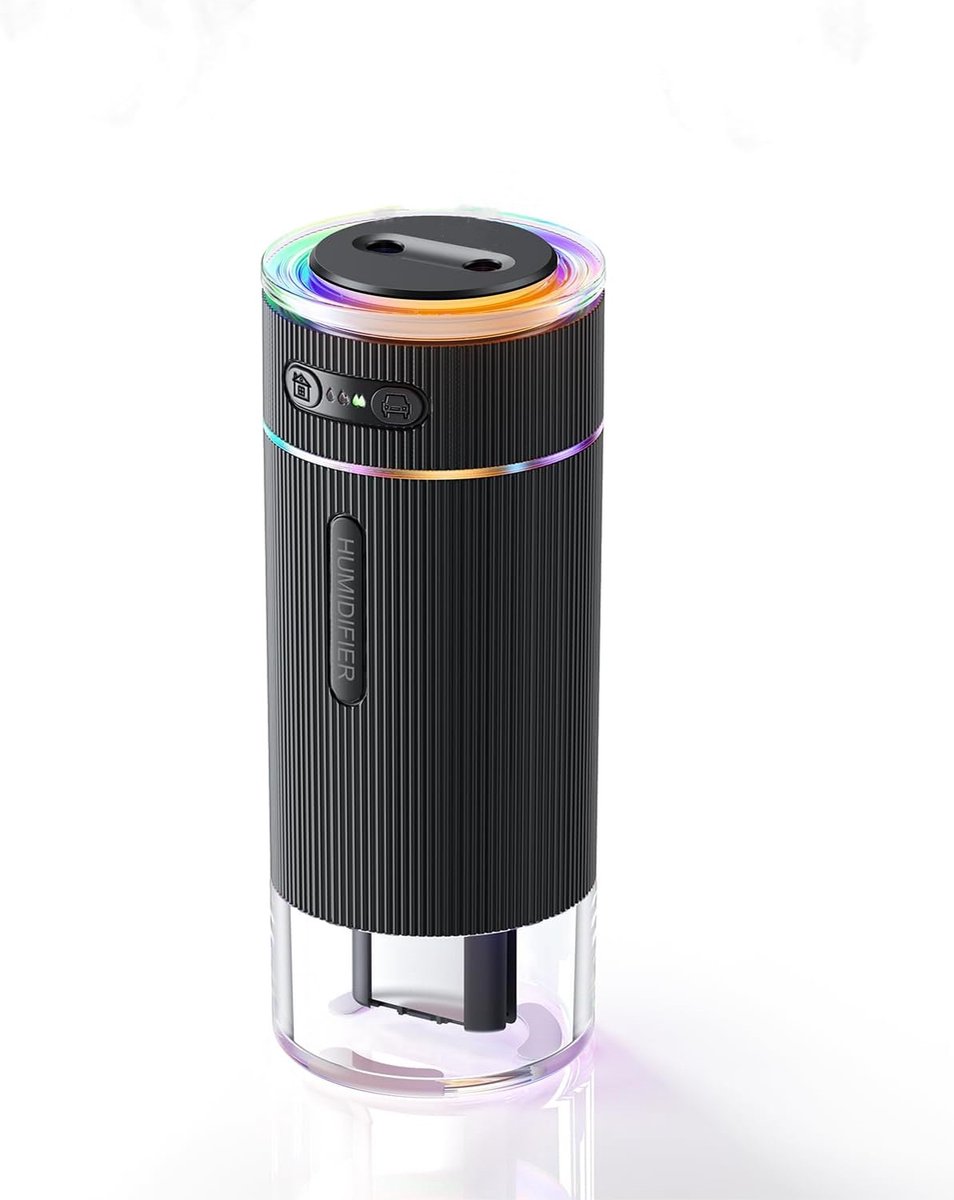 Humidifiers - Air humidifier - Bedroom humidifier - Mini desktop humidifier for travel, office, or children's room - Black - Image 1