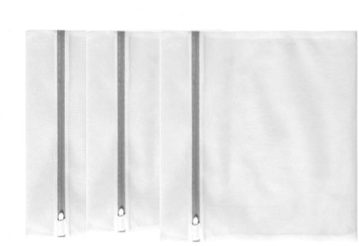 Set of 3 Laundry Bags - Net Clothes - Groot Laundry Nets - Large, Strong Bags - For Delicate Clothes - Perfect for Washing Machines - Jackets - Jeans - 50 x 60 cm - Household Accessory - Image 1