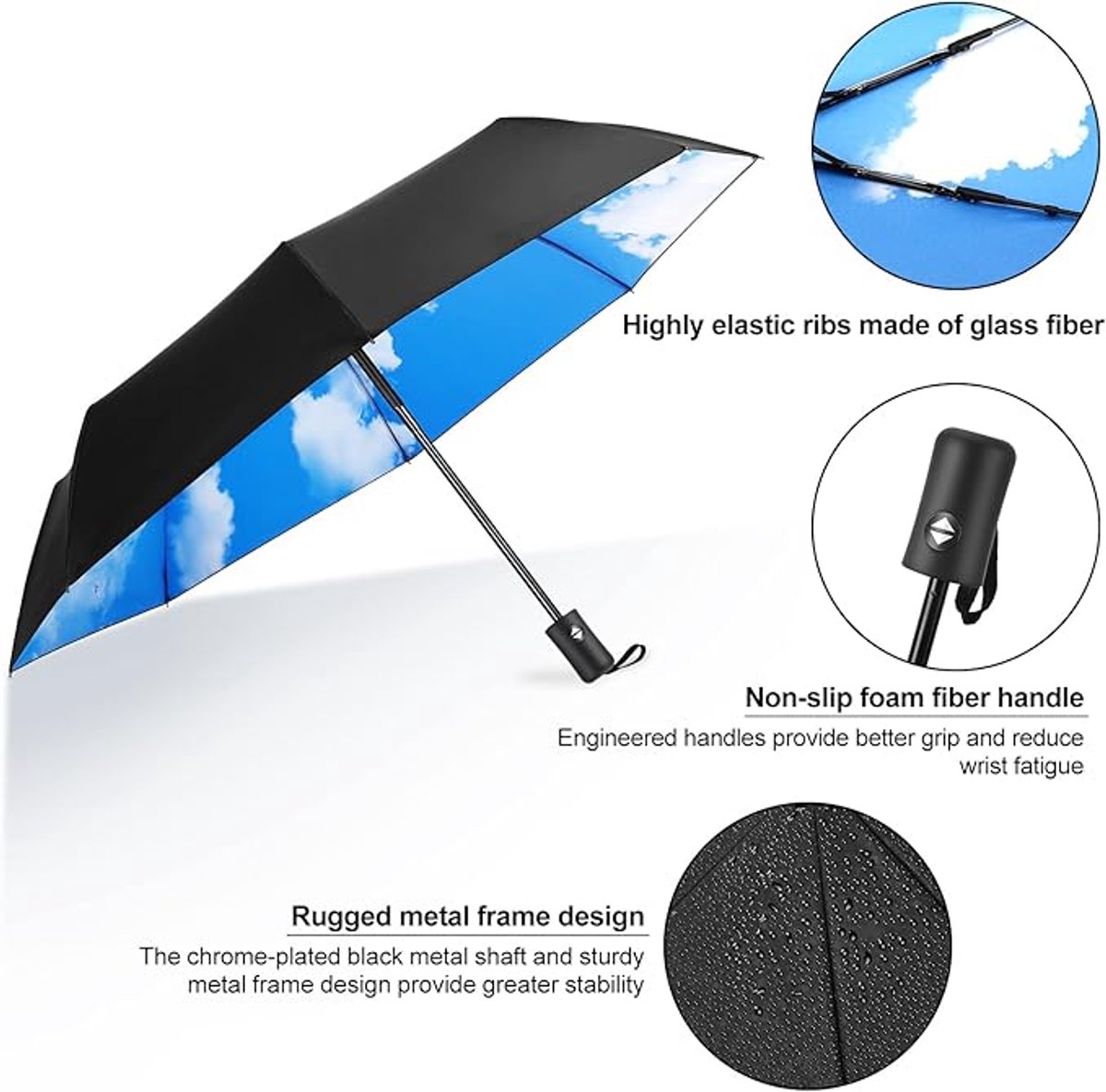 Umbrella, stormproof, pocket umbrella, wind and rain resistant umbrella, unisex - Image 3
