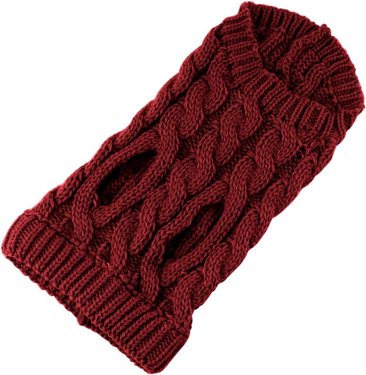 Dog Coat - Dog Sweater Vest - Warm Dog Coat - Winter Dog Sweater - Soft Knitted Wool Dog Clothes - Crochet Coat - Perfect for Small Dogs - Medium-Sized Dogs - Size XL - Red - Image 3