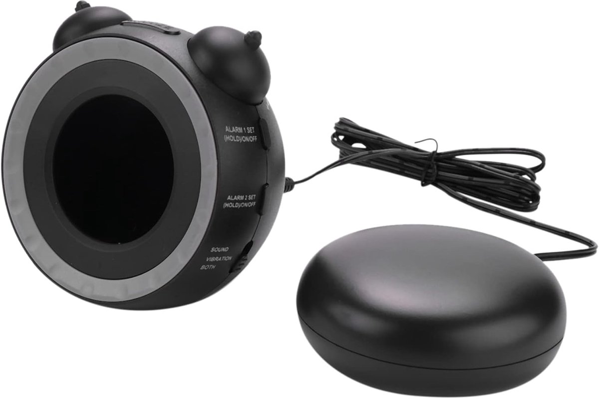 Wekker - digital alarm clock - digital alarm clocks - children's alarm clock - alarm clocks - children's alarm clock - Dual alarm clock - With bed vibrator - Vibrating alarm clock for deep sleepers or the hearing impaired - USB charging port - Image 1