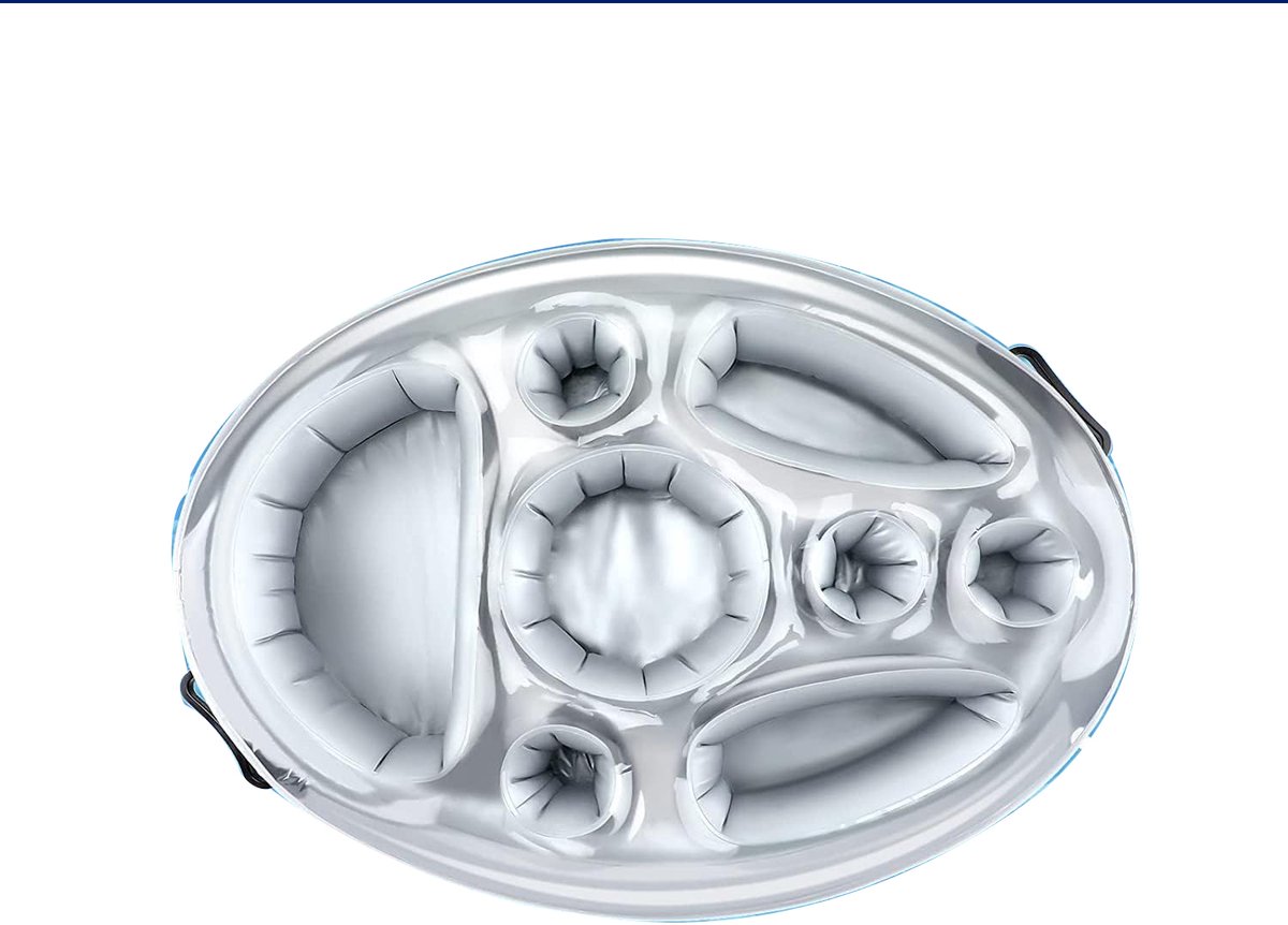 Inflatable pool party floats - Floating pool cup holder - Pool accessories - Silver - Image 1