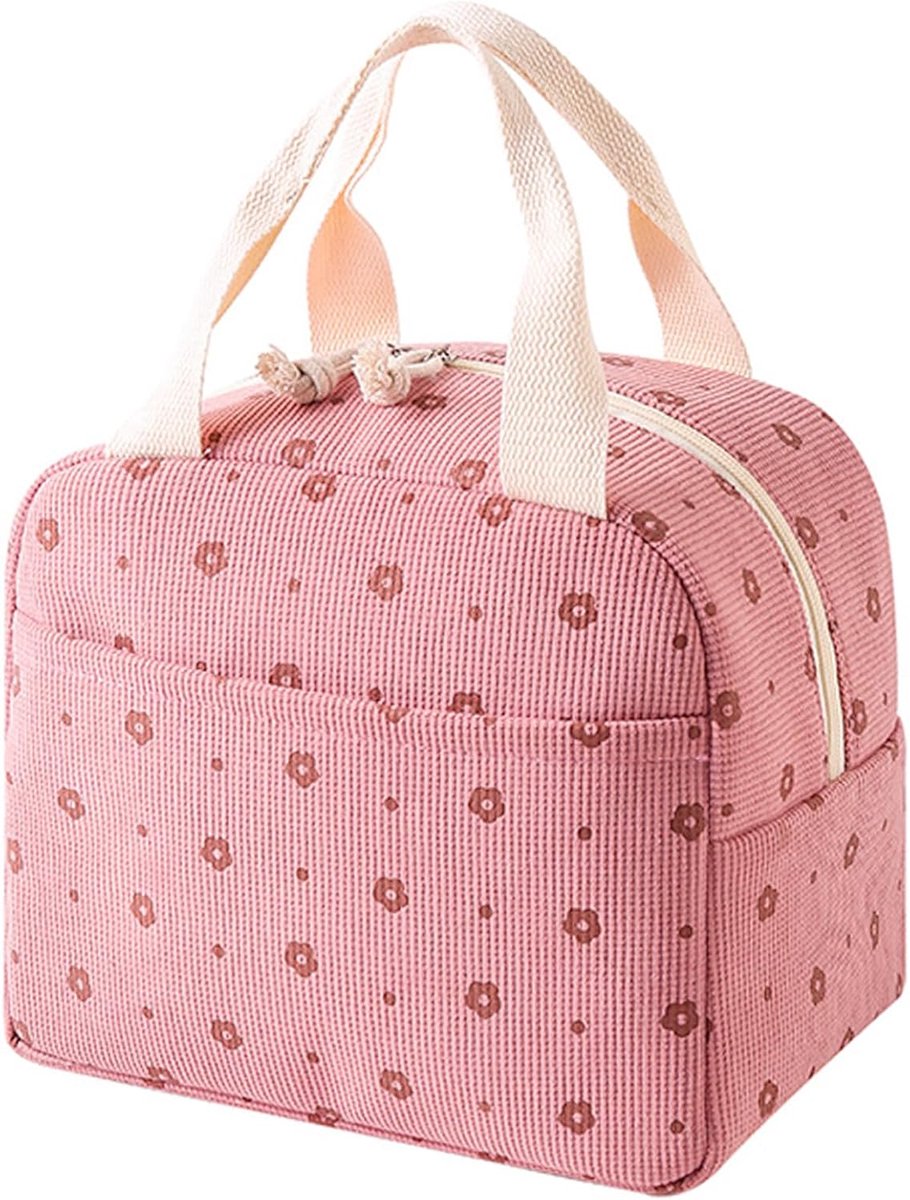 Women's Insulated Lunch Bag - Pink Insulated Bag for Work and School - Image 1