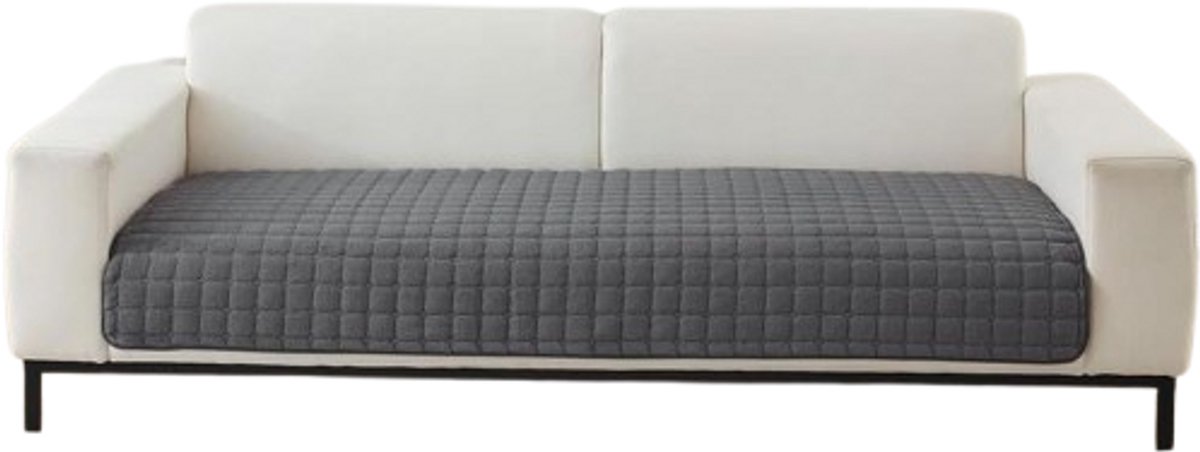 Sofa cover - Corner sofa cover - Flannel sofa cover - Winter - Winter sofa cover - Sofa cover - Corner sofa cover (1/2/3/4 seater) - L-shaped sofa cover - Grey - 90 x 90 cm - Image 1