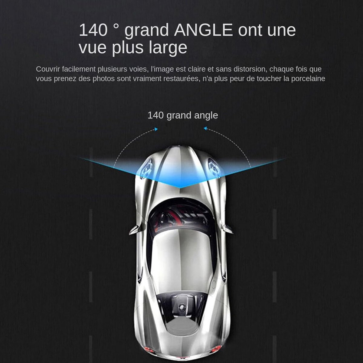Dashcam - Dual lens 1080p - HD video recorder, wide viewing angle - Loop recording - For safety while driving, parking and traveling - Image 5