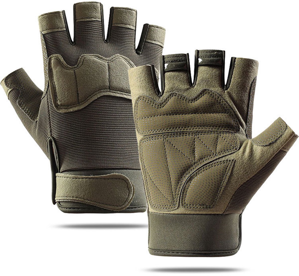 Gloves - Cycling Gloves - Gloves - Winter Gloves - Sports Gloves - Motorcycle Gloves - Padded Mittens - For Cycling, Walking, Climbing and Outdoor Sports - Army Green (M) - Image 1