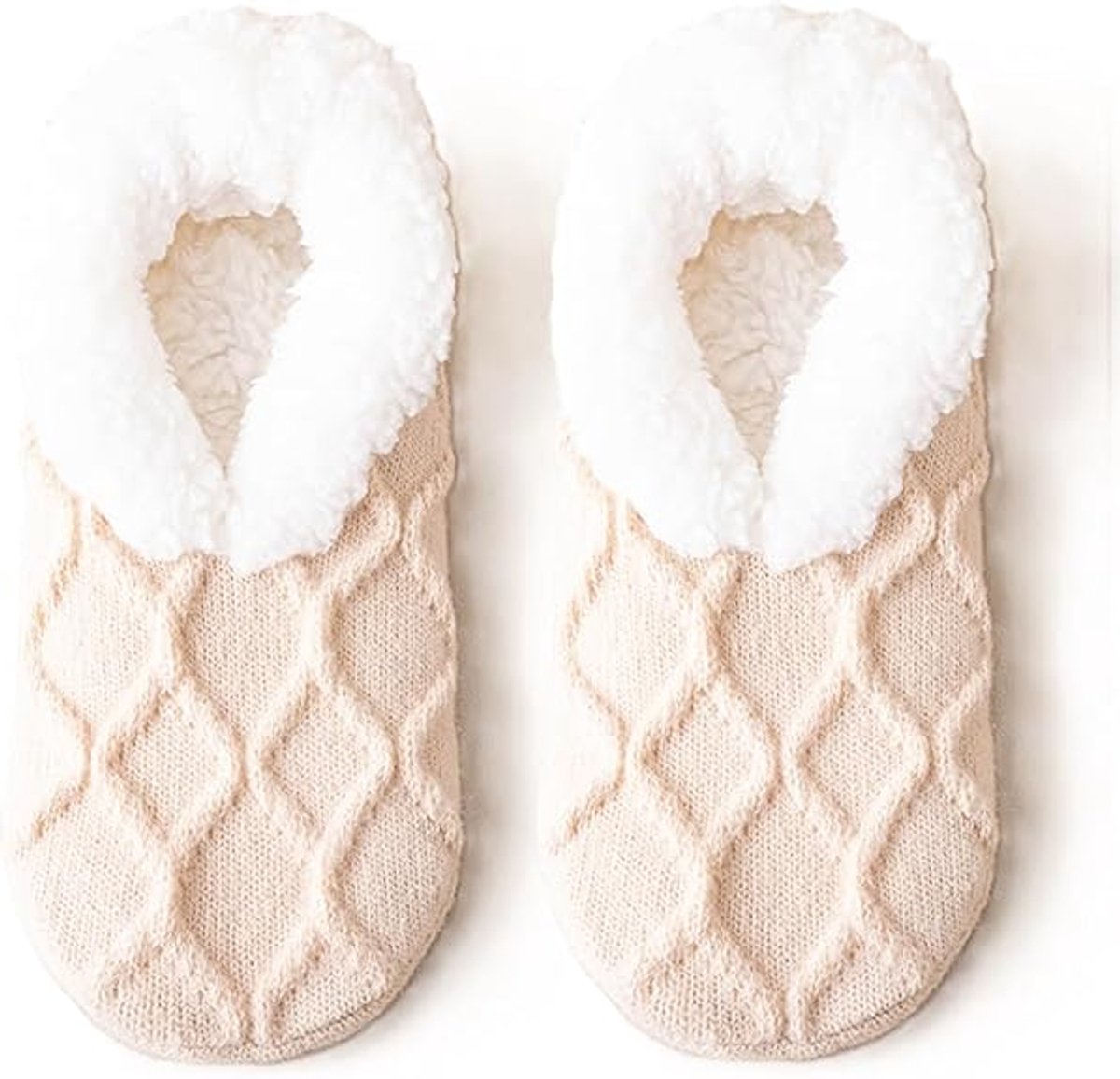 Socks - Warm socks - Indoor socks - Women's slippers - Warm winter socks - Fleece socks - Comfortable - Winter warmth - Ultra-comfortable women's indoor slippers - One size fits all - Apricot - Image 1
