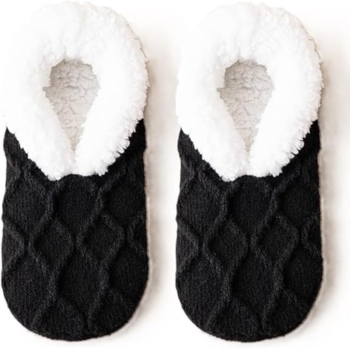 Socks - Warm socks - Indoor socks - Women's slippers - Warm winter socks - Fleece socks - Comfortable - Winter warmth - Ultra-comfortable women's indoor slippers - One size fits all - Black - Image 1