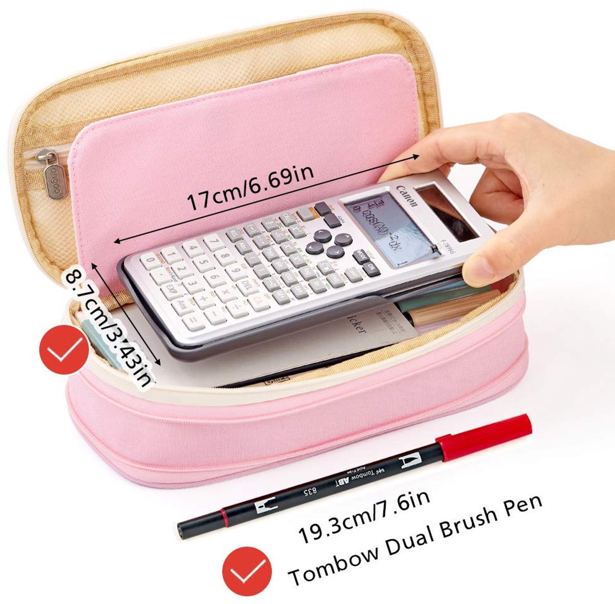 Pencil Case - Pencil Case - Pencil Case - Pencil Case - Pencil Case for Children and Adults - School Pencil Case for Boys and Girls - Pencil Case - Pink - Image 6