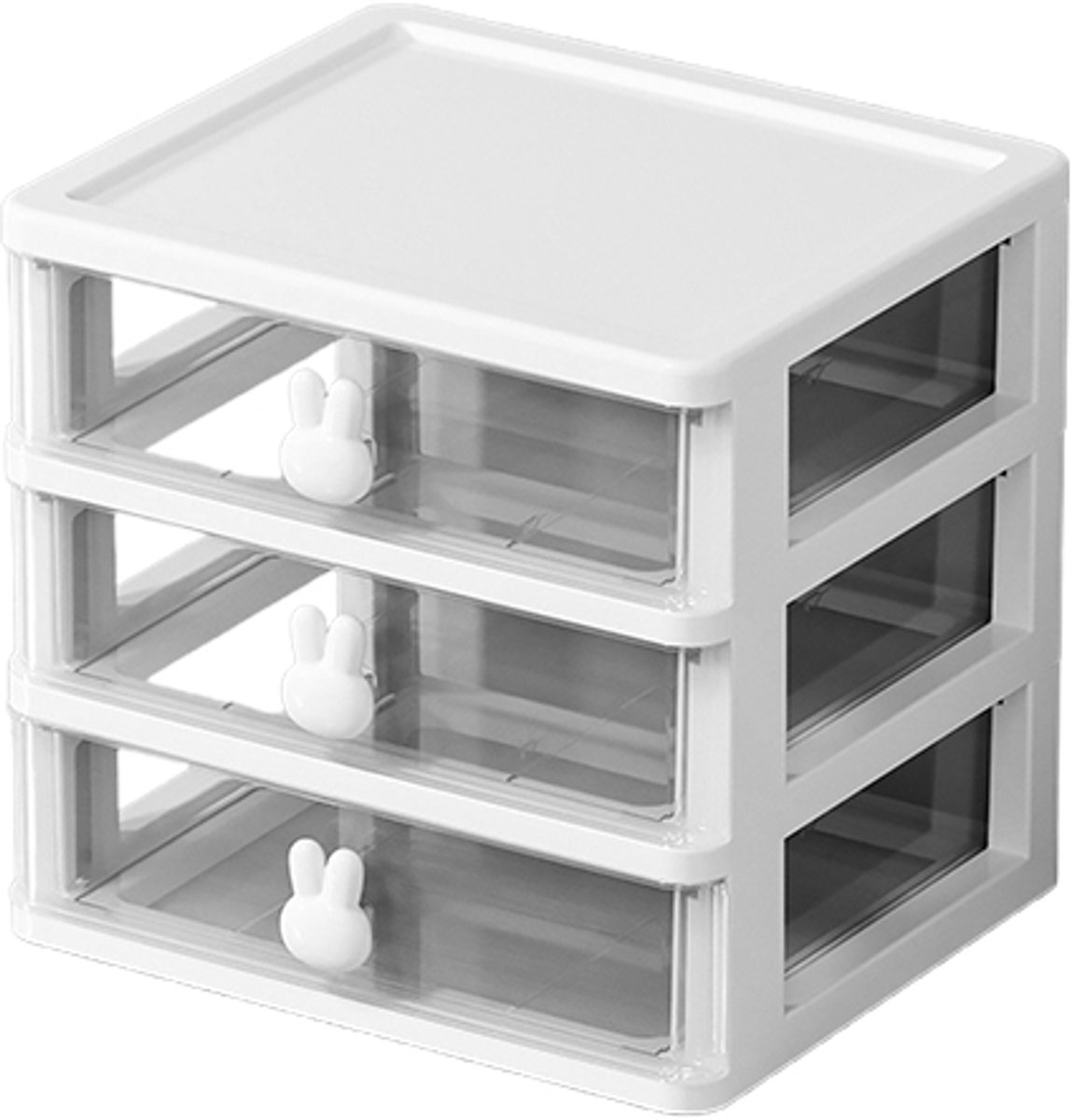 Drawer organizer - Pencil holder - Drawer organizer with - Large capacity drawer organizer for books, pens, office supplies and small baby clothing accessories - 3 drawers - White - Image 1