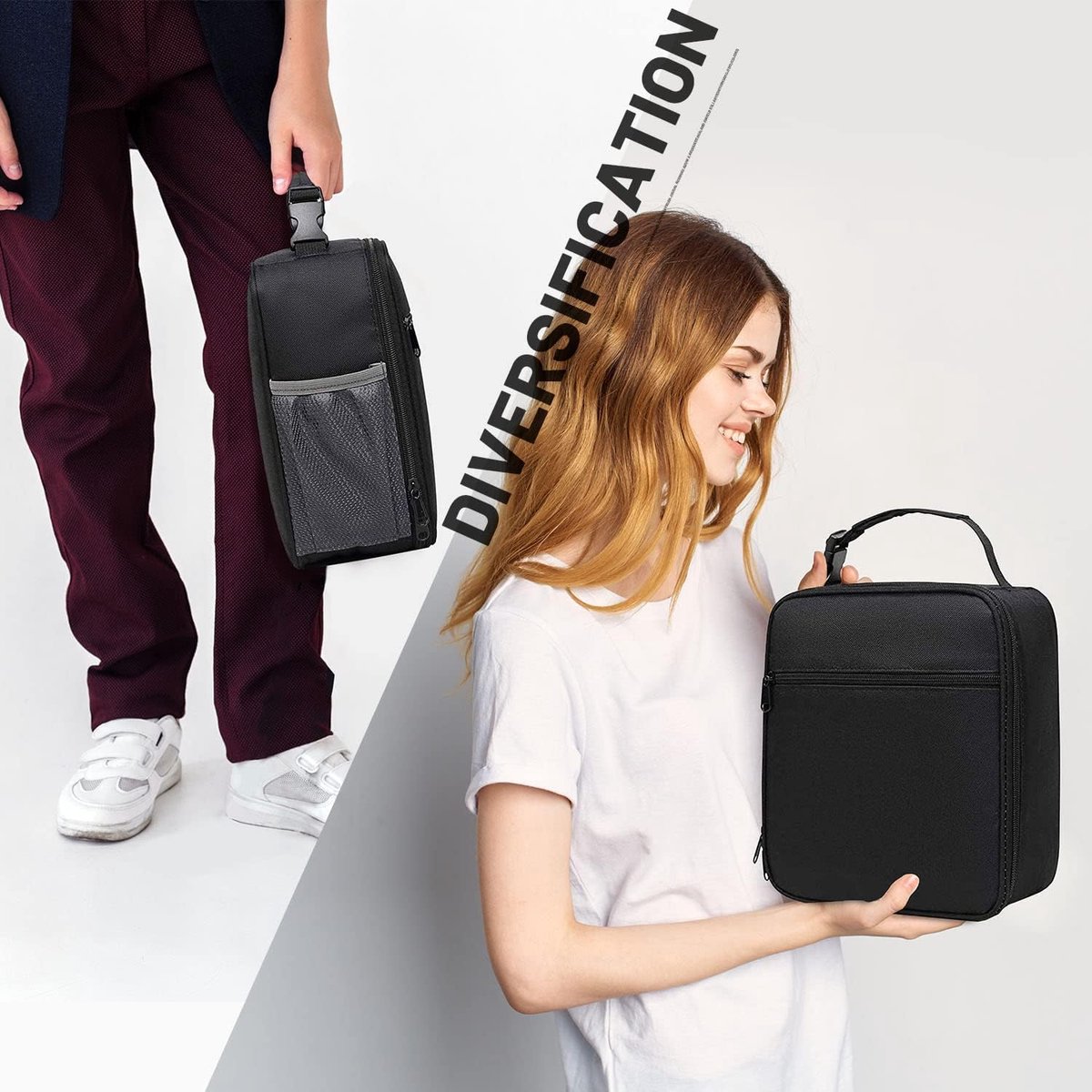 Lunch bag - Adult lunch bag - Insulated backpack - Picnic bag - Lunch bag for girls - 6.5L lunch box for boys - Insulated bag - Keeps food fresh - Office - school - picnic (black) - Image 6