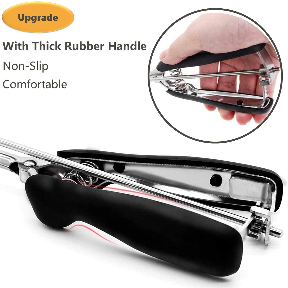 3-Piece Ice Cream Scoop Set - Stainless Steel Ice Cream Scoop - Ball Scoop - With Non-Slip Handle - For Fruit, Cookies, and Frozen Sorbets - Black - Image 3