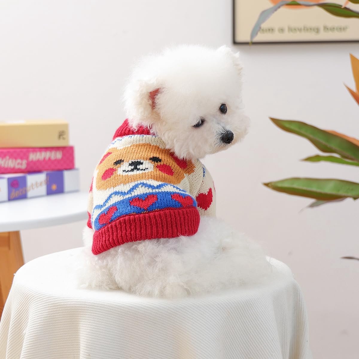 Dog Coat - Dog Sweater - Warm Winter Dog Clothes - Knit Sweater - Dog Pullover - Lightweight and Warm Cat Sweater - Perfect for Chihuahuas - Birthday Clothes - Christmas Decorations - Christmas - Size XL - Image 4