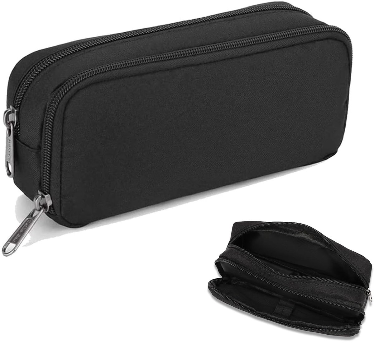 Pencil case - Pencil case - Pencil case - Pencil case for boys and girls - School pencil case - Large pencil case - Pencil cases for school - Black - Image 1