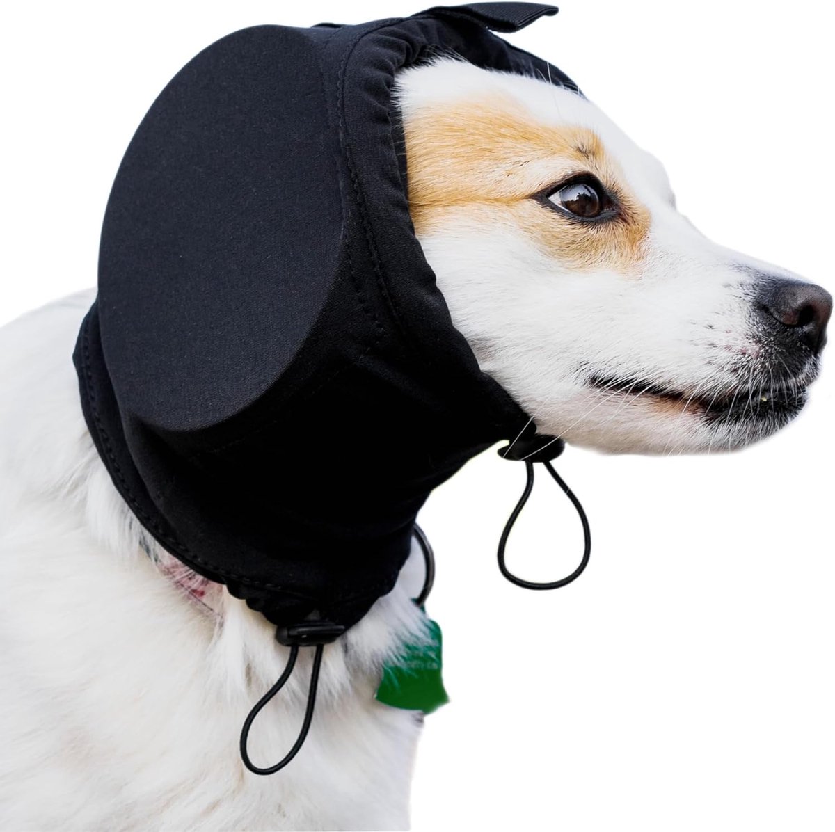Noise-canceling ear protection for dogs - Protection against fireworks and thunderstorms - Washable and noise-canceling - Warm design - Suitable for all dog breeds - Black, size XL - Image 1