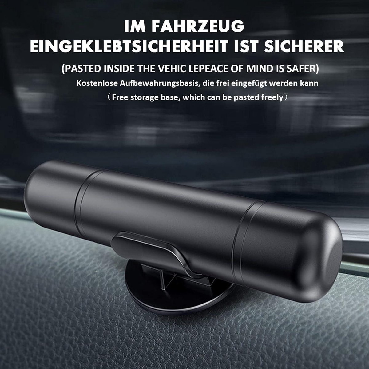 2-in-1 Emergency Car Hammer - Seatbelt Cutter and Window Breaker - Black - Image 2