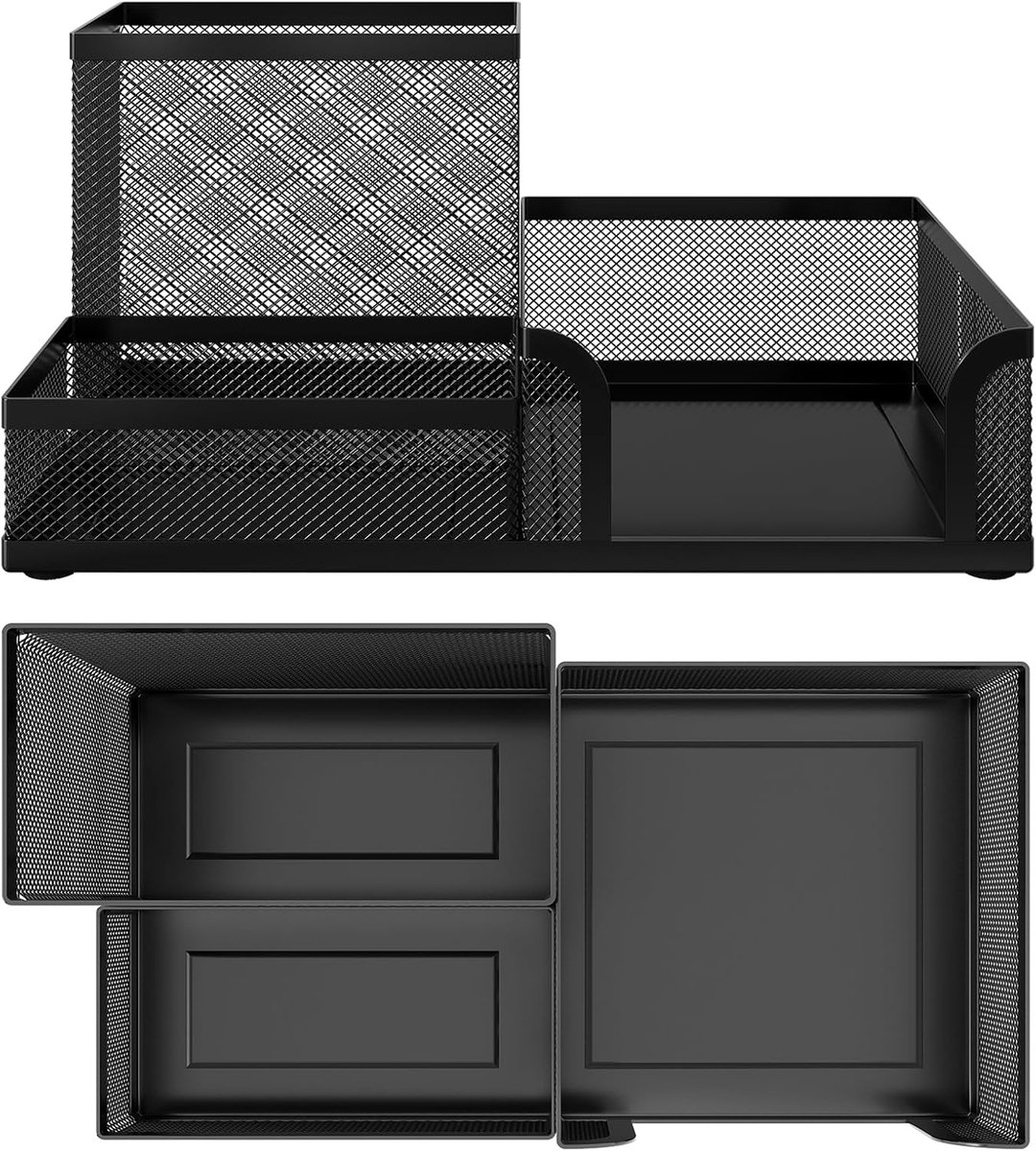 Pencil holder - Office accessories - Desk organizer - Pencil holder - Mesh - Metal - Desk - Desk organizer - Black - Image 1