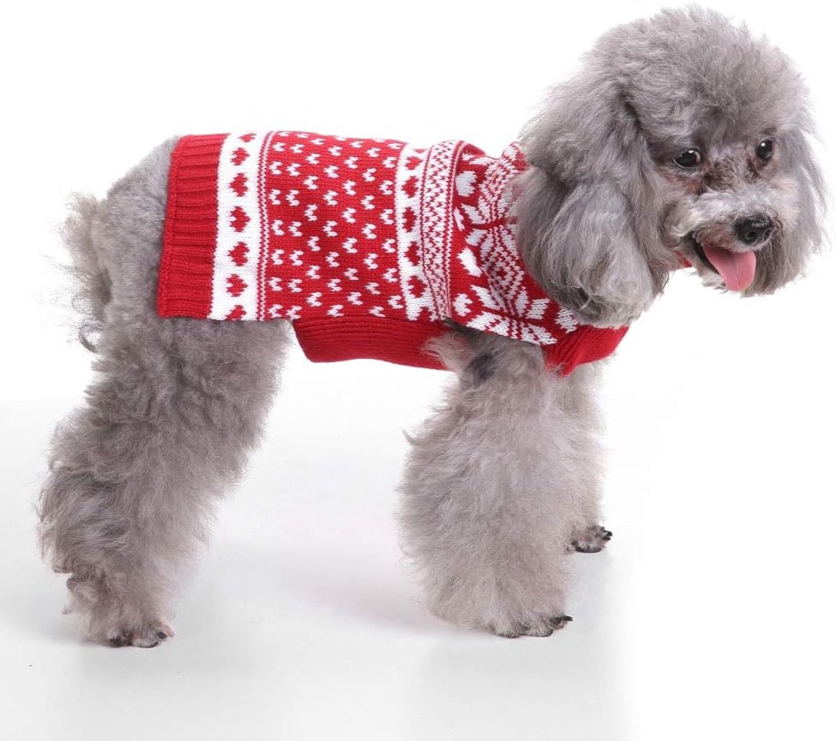 Dog sweater - Christmas sweaters for dogs - Sleeveless dog sweaters - Dog coat - Warm sweater for puppies in autumn and winter - Ugly sweater - Perfect for small dogs - Dog - Medium - New Year's holidays - Image 6