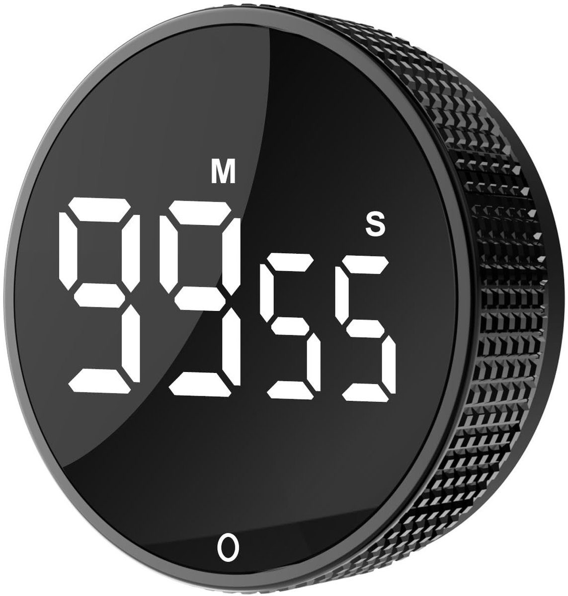 Digital Timer - Digital Kitchen Timer - Smart Timer - LED Display - Magnetic - 360° Rotation - BBQ Alarm Clock - Silver - Image 1