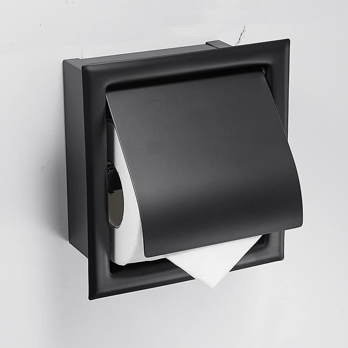 Toilet paper holder - Integrated toilet paper holder - Silver toilet paper holder - Toilet paper holder - Toilet paper holder - Stainless steel - For bathroom - Toilet paper holder - Image 4
