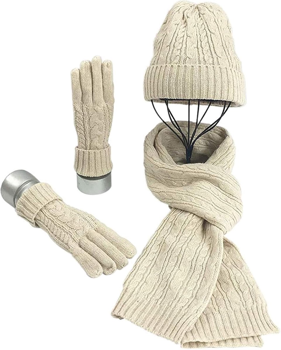 Women's Winter Hat and Scarf - Ski Hat - Gloves - Warm Winter Hat - Snowboard, Skate, Riding - Windproof and Warm - Soft and Comfortable - Warm Fleece Lining - Neck Warmer - Image 1