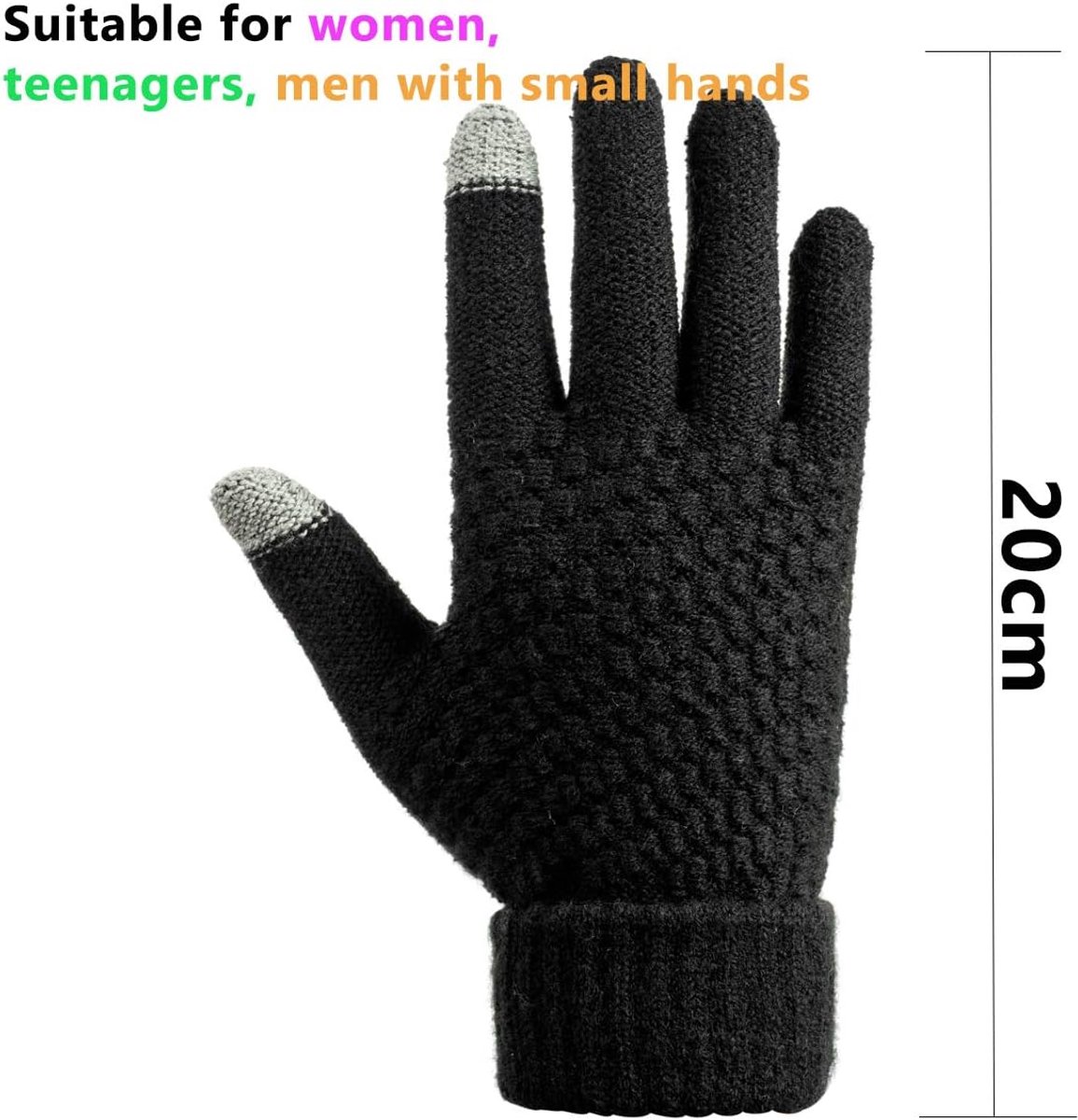 Gloves - Winter Gloves - Outdoor Gloves - Men's Winter Gloves - Warm Winter Gloves for Touchscreen Use - Super Soft and Non-Slip - For Sports, Cycling, Motorcycling - Men's and Women's - Image 3