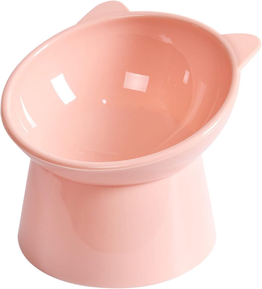 Cat bowl - Non-slip feeder - Tilting bowl - Anti-vomiting - Angled design - Blue - Perfect for cats - Indoor use - Pet accessories - Pink - Image 1