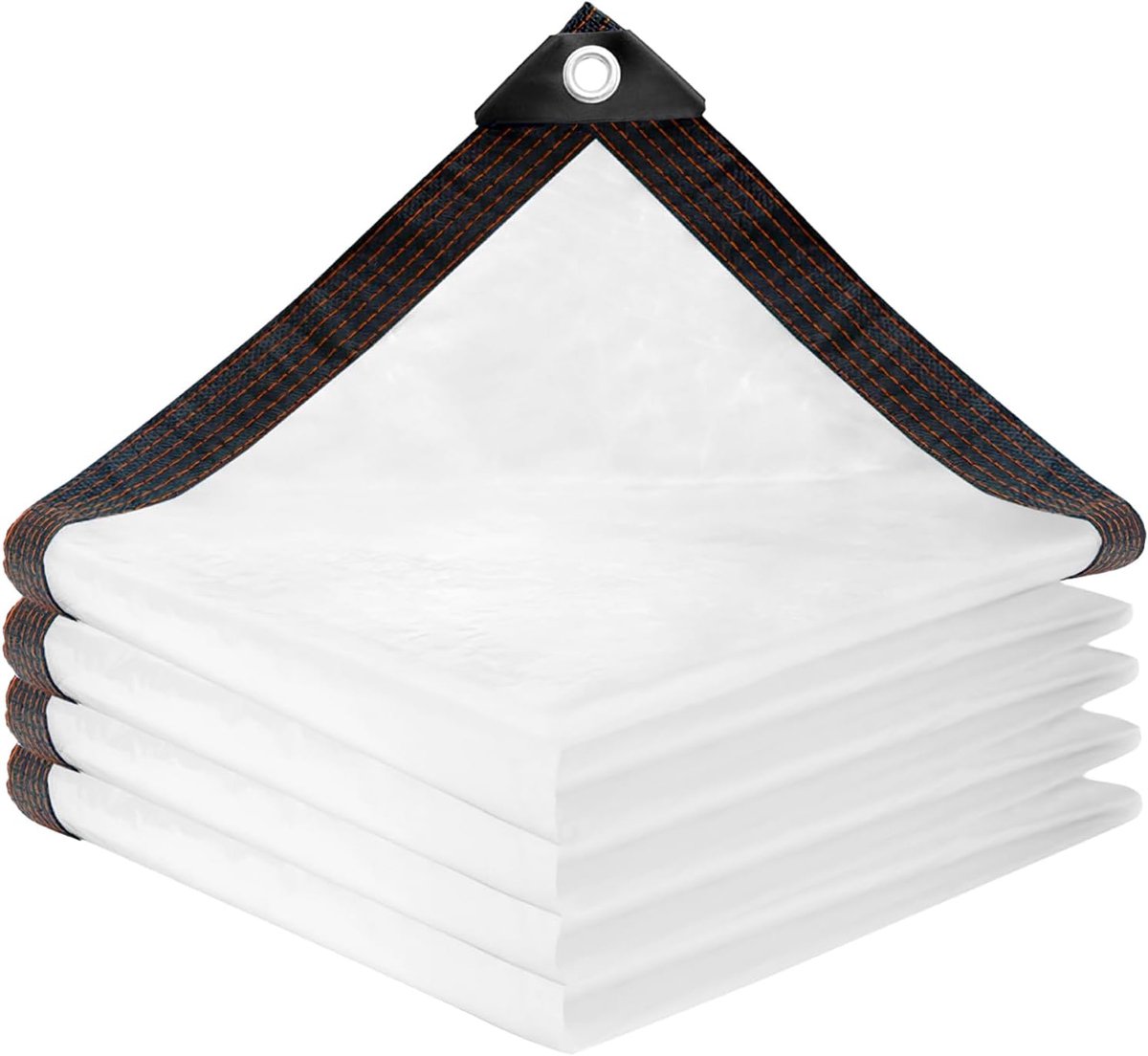 Tarpaulin - Transparent tarpaulin - Transparent tarpaulin with rings - Waterproof transparent tarpaulin - PE tarpaulin - for garden furniture - Planter - Animal shelter - Roof - Rope included - 2 x 3 m - Image 1