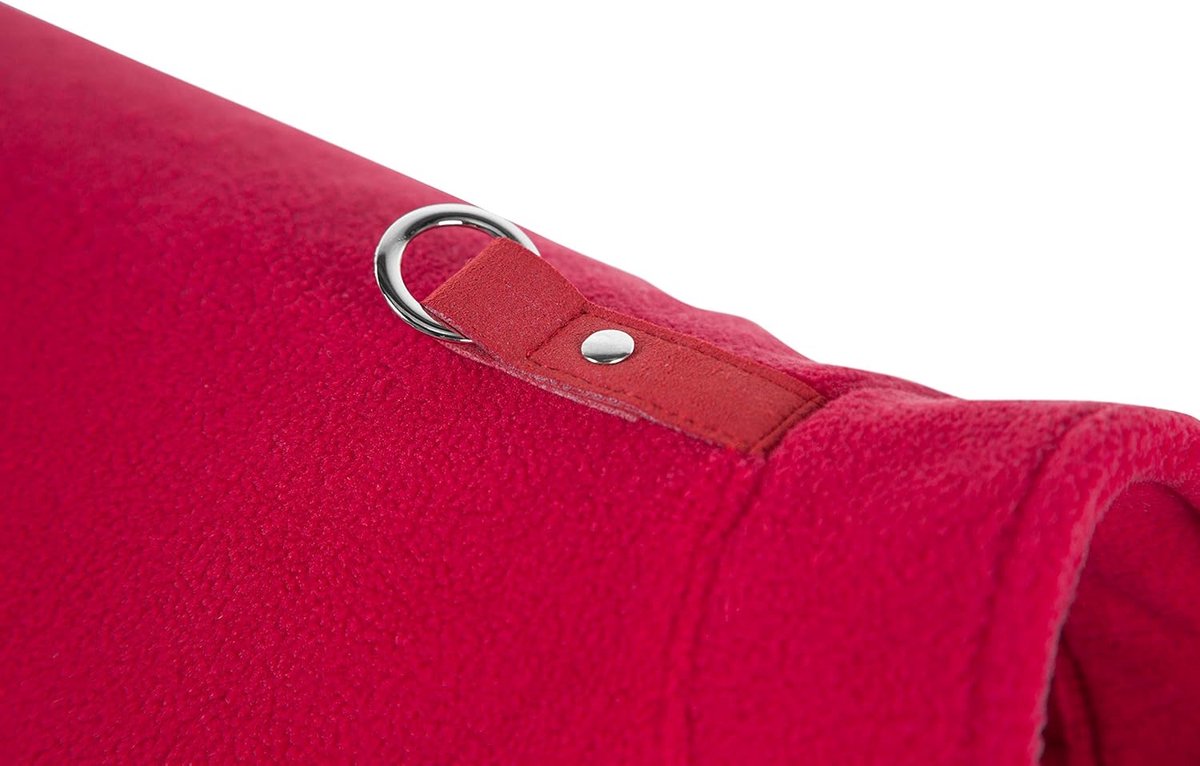 Dog Coat - Fleece Vest - Dog Sweater - Winter Dog Coat - Warm Dog Coat - Fleece Dog Sweater - Leash with O-ring - Perfect for small and medium dogs - Red - Size L - Image 3
