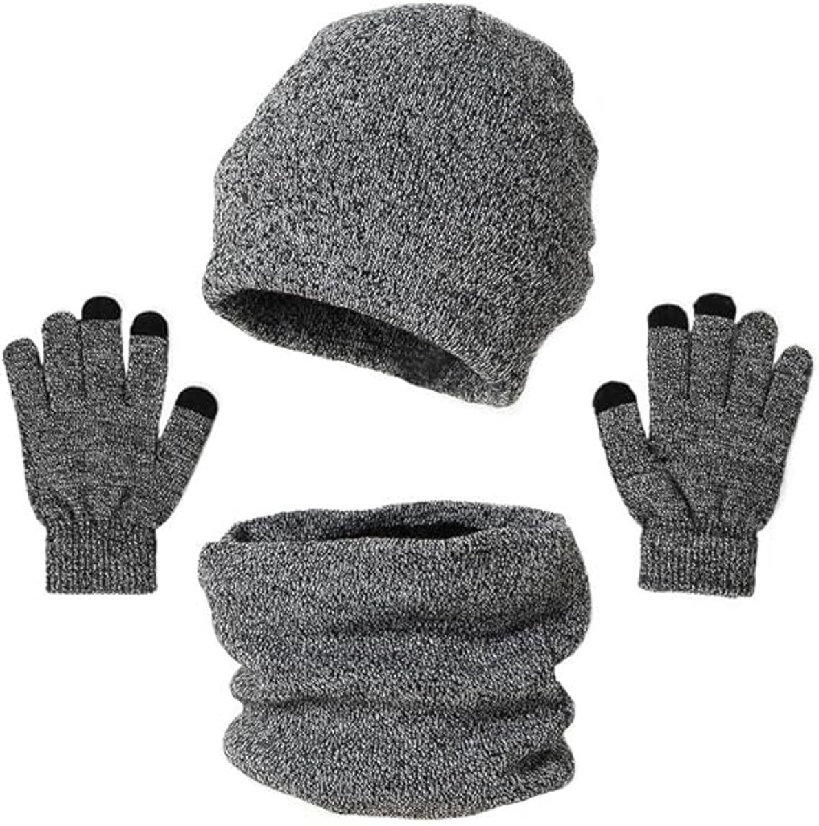 Beanie - Cotton beanie - Warm winter beanie - Scarf - Gloves - Touchscreen gloves - Ski mask - 3-in-1 beanie - Snowboard, skate, riding - Windproof and warm - Soft and comfortable - Warm fleece lining - Neck warmer - Image 1