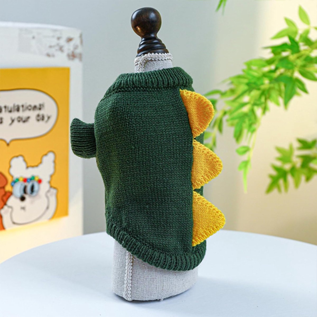 Dog Coat - Dog Sweater - Sweaters for Small Dogs - Dog Sweater - Cute Dinosaur Sweater - Soft and Comfortable Winter Clothes - Warm Knit Cat Sweater - Perfect for Christmas - Puppy Shirts - Christmas - Size L - Image 4