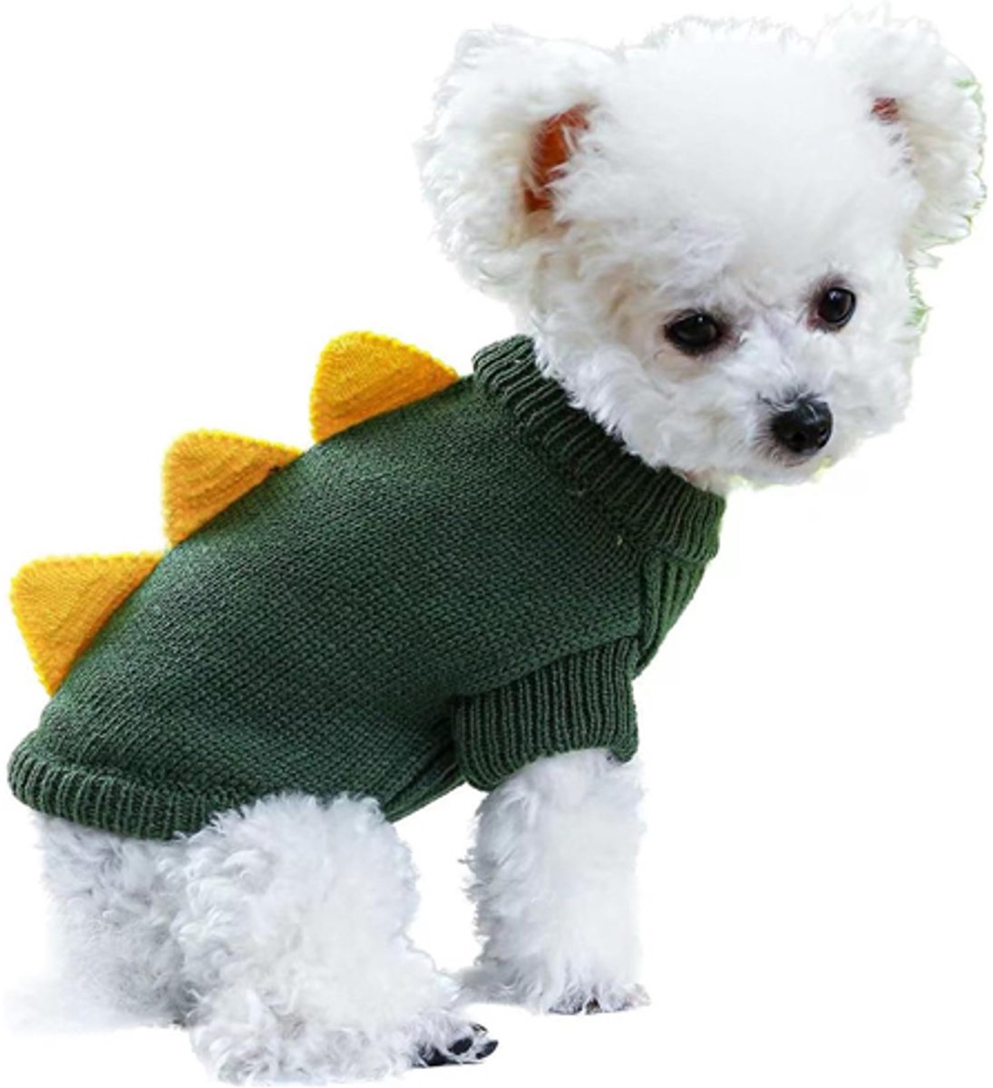 Dog Coat - Dog Sweater - Sweaters for Small Dogs - Dog Sweater - Cute Dinosaur Sweater - Soft and Comfortable Winter Clothes - Warm Knit Cat Sweater - Perfect for Christmas - Puppy Shirts - Christmas - Size M - Image 1