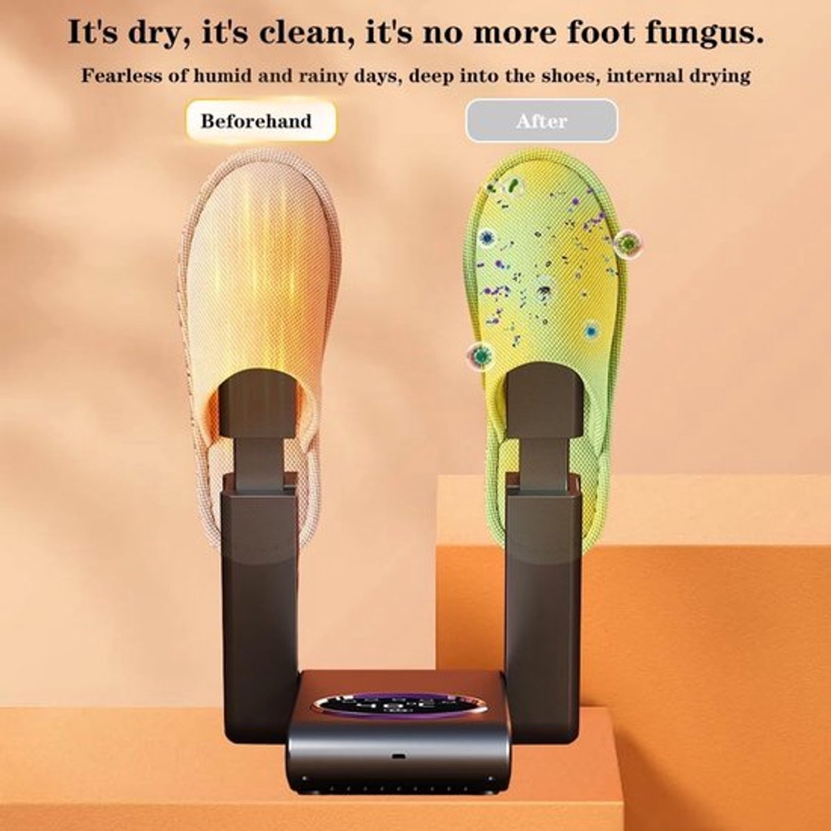 Boys' Shoe Dryers - Women's Shoe Dryer - Boxing Gloves - Deodorizer - Smart Timer - Drying Function - Shoe Dryer - Foldable and Portable - Boxing Gloves and Shoe Dryer - Black - Image 4