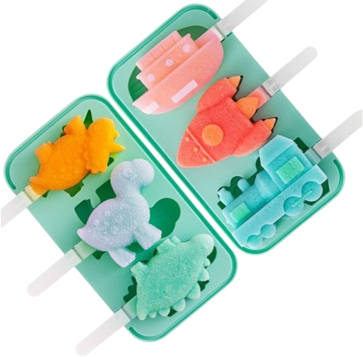 Silicone Ice Pop Mold - Set of 2 Ice Pop Molds - 12 Ice Pops - Ice Pop Molds for Kids and Adults - Ice Pop Mold Set - BPA Free - Image 1