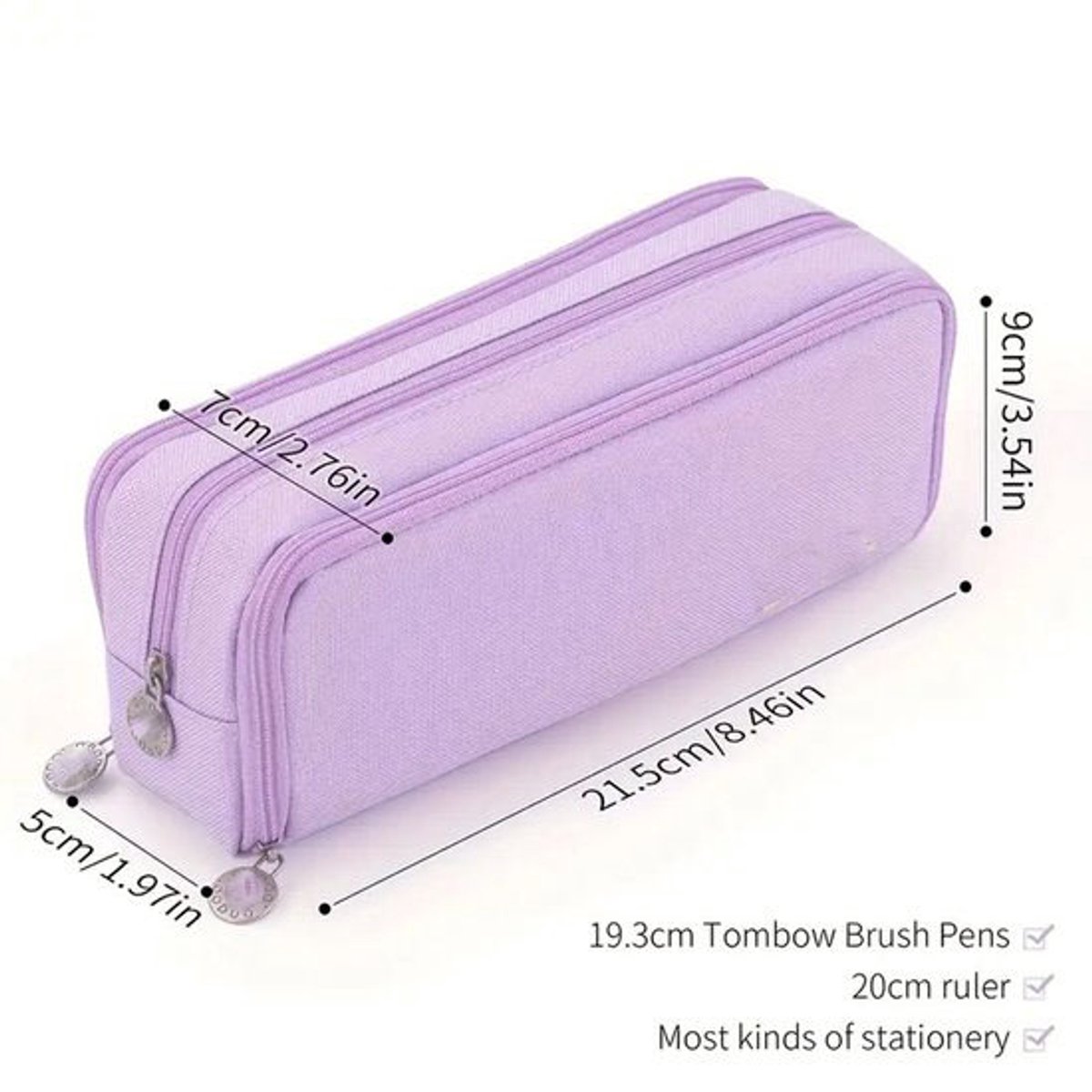 Pencil case - Boy's pencil case - Girl's pencil case - School cases - Large pencil case - 3-compartment pencil case - School supply organizer - For boys and girls (pink) - Image 5