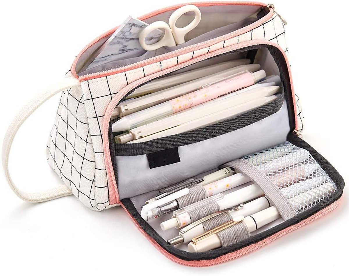 Pencil case - Pencil case for boys - Pencil cases for girls - Pencil case for school - Large pencil case - High-capacity pencil case - Pencil case - Certified - For high school, university, office, student - Gift for girls - Image 1