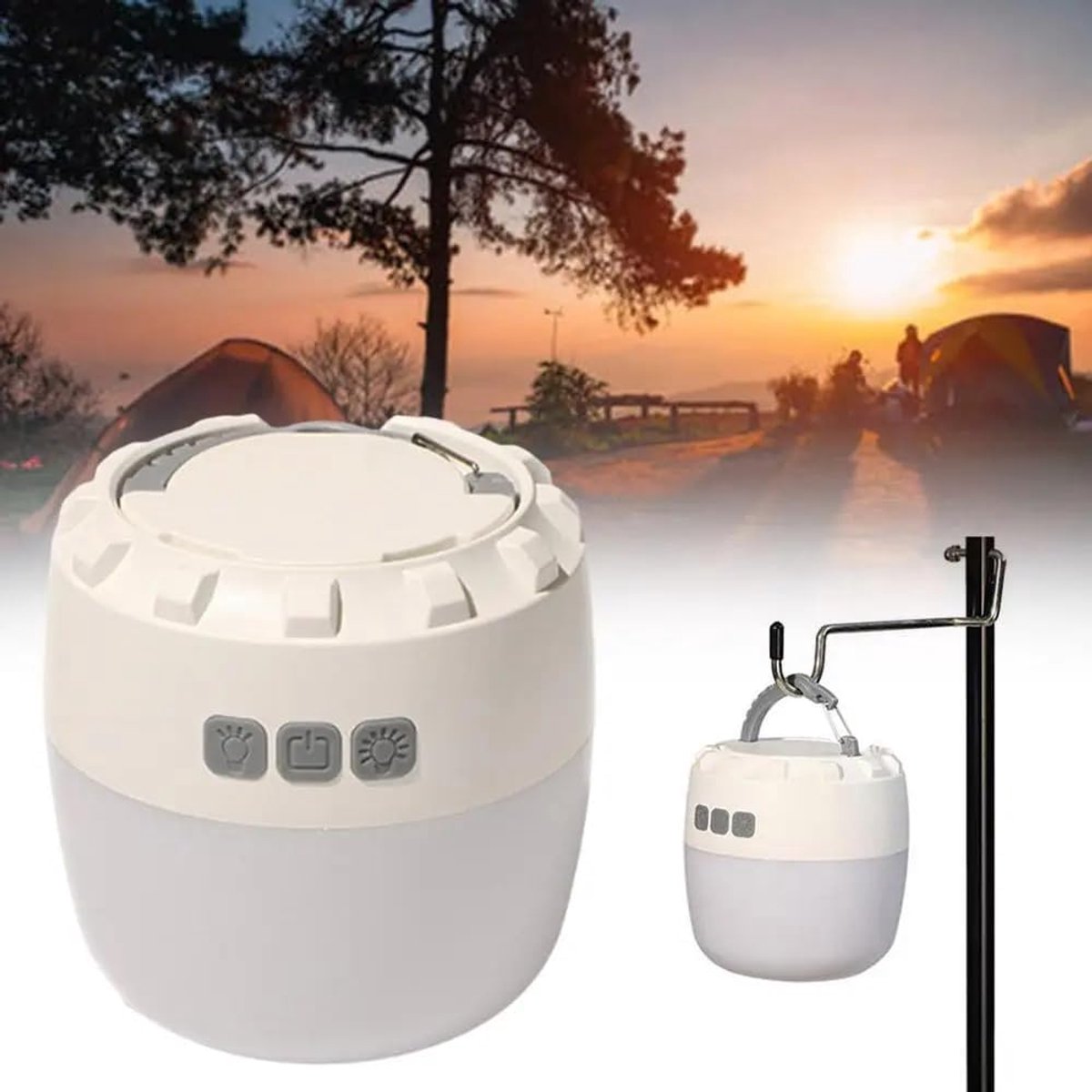 Camping lamp - Camping light - Flashlight - Rechargeable camping lamp - Tent light - Rechargeable - 3200mAh - Suitable for hiking and camping - Image 2