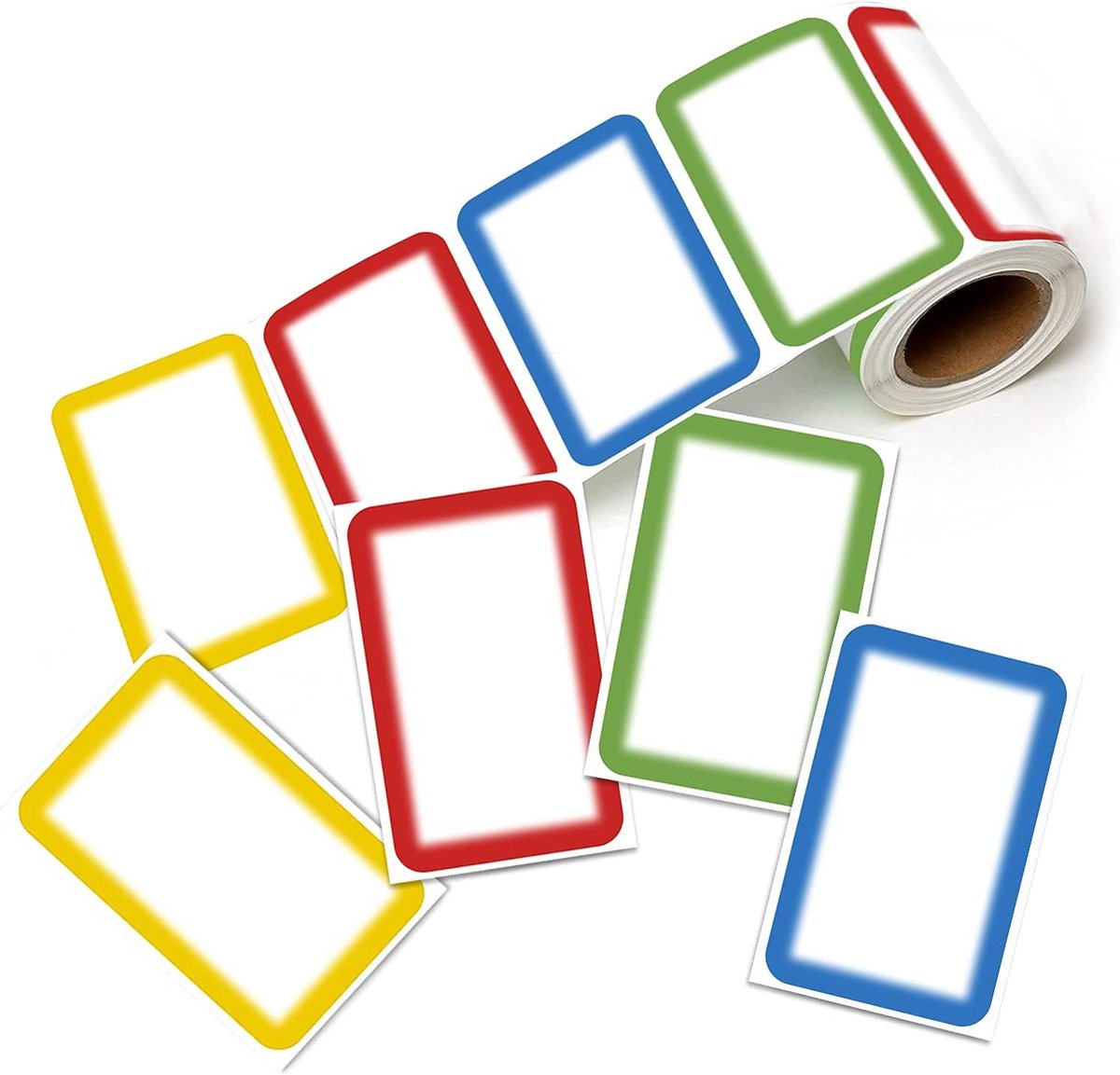 Self-adhesive name labels - Freezer stickers - Moving stickers - Waterproof - Self-adhesive labels - For office, school, gifts, kitchen, bottles, files - 300 pieces - Multi - Image 1
