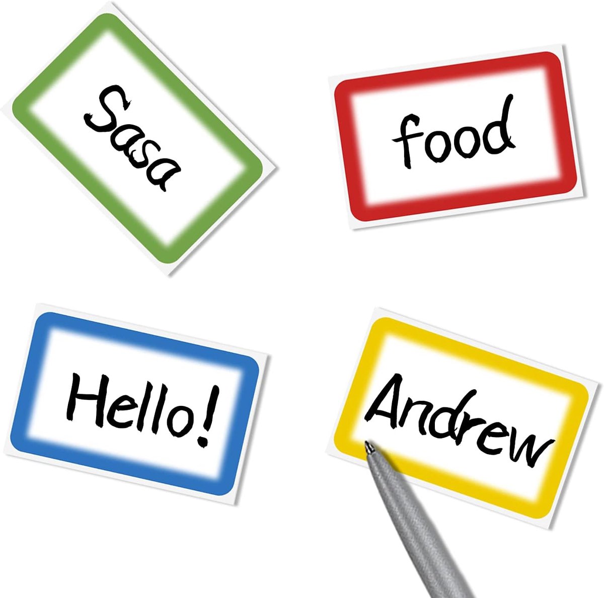 Self-adhesive name labels - Freezer stickers - Moving stickers - Waterproof - Self-adhesive labels - For office, school, gifts, kitchen, bottles, files - 300 pieces - Multi - Image 4