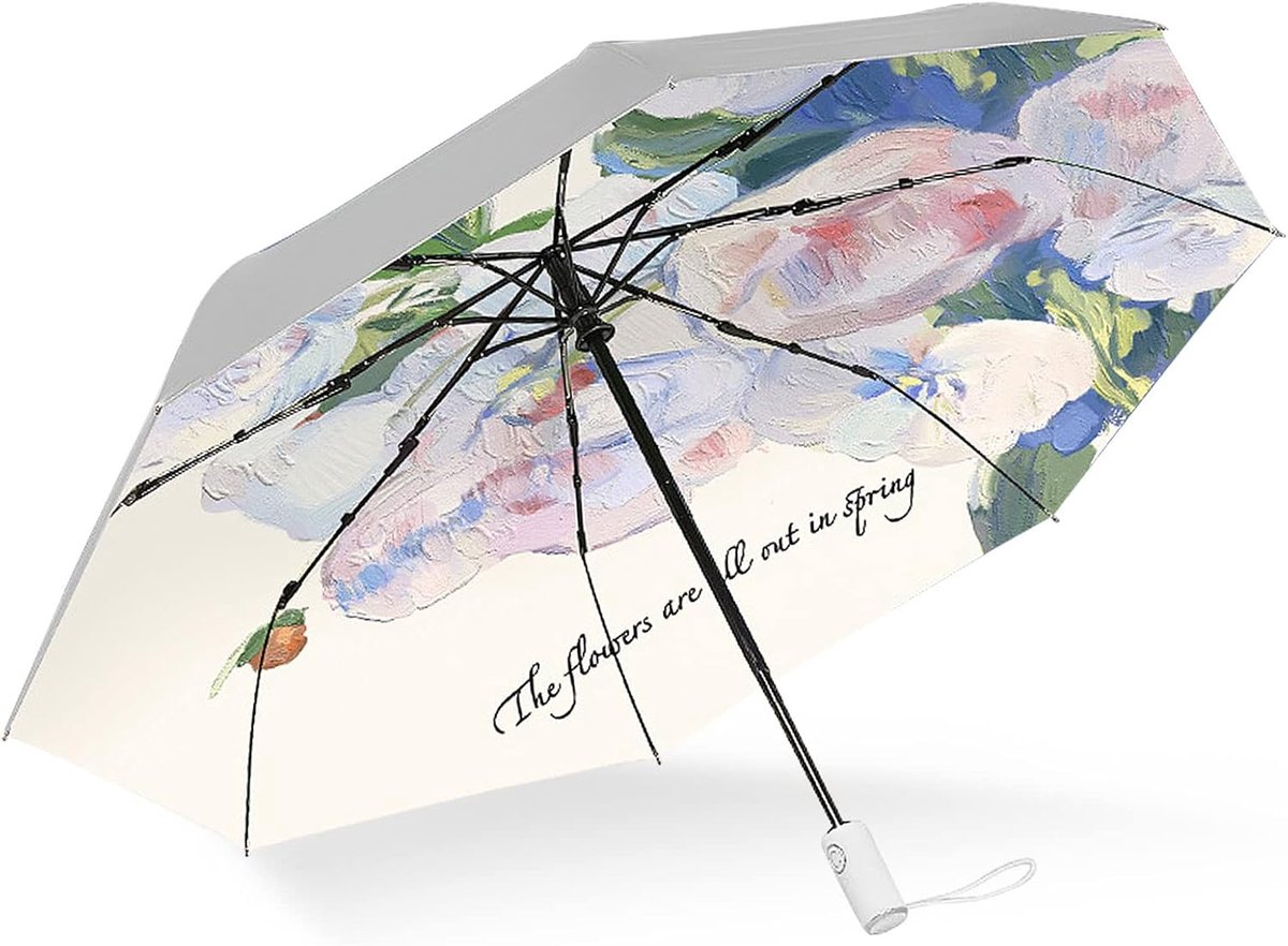 Automatic umbrella, parasol, automatic folding anti-ultraviolet umbrella for women, windproof and rainproof, mini umbrella, 8-rib umbrella, suitable for adults and children, travel parasol - Image 1