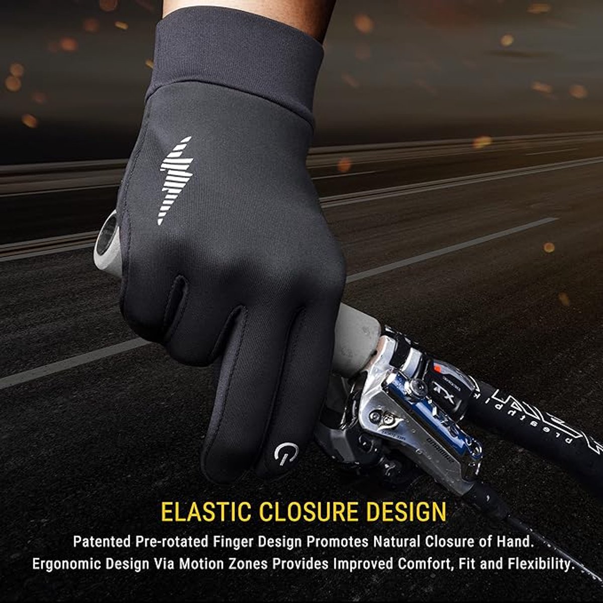 Gloves - Cycling gloves - Winter gloves - Waterproof gloves - Warm winter gloves - Windproof gloves - For driving - Biking - Skiing and working outdoors in cold weather - For men and women - Touchscreen compatible (M) - Image 4