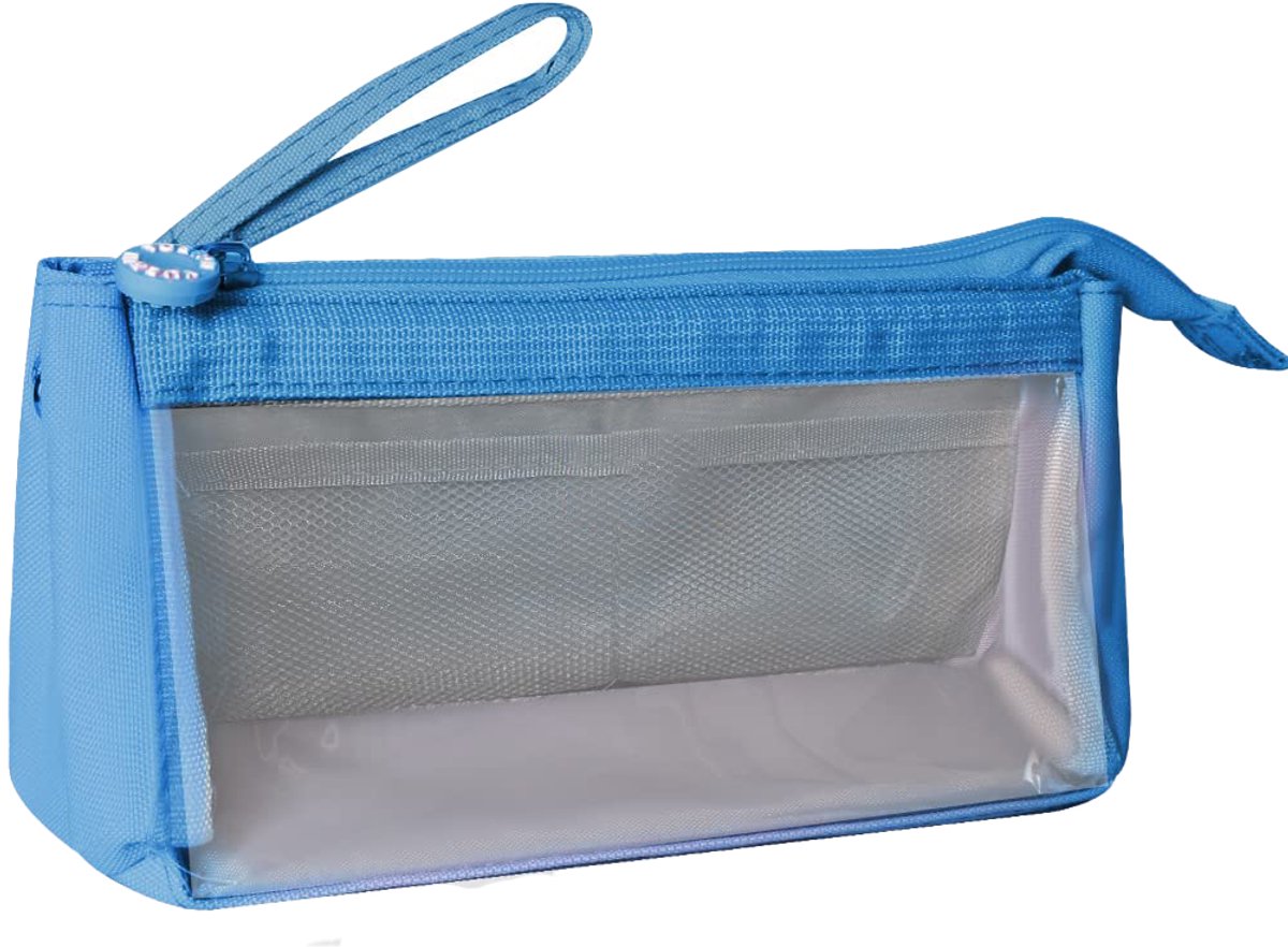Pencil case - Pencil case - Storage bag - Pencil case - Boy's pencil case - Girl's pencil case - School cases - Portable school pencil case - 20x9x10cm - Blue - Image 1